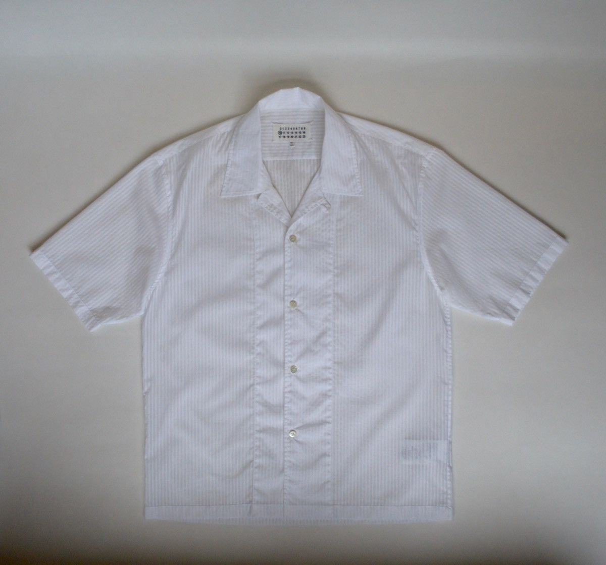 Maison Margiela S/S 20 Sample Striped Camp Collar Shirt Size US M / EU 48-50 / 2 - 1 Thumbnail