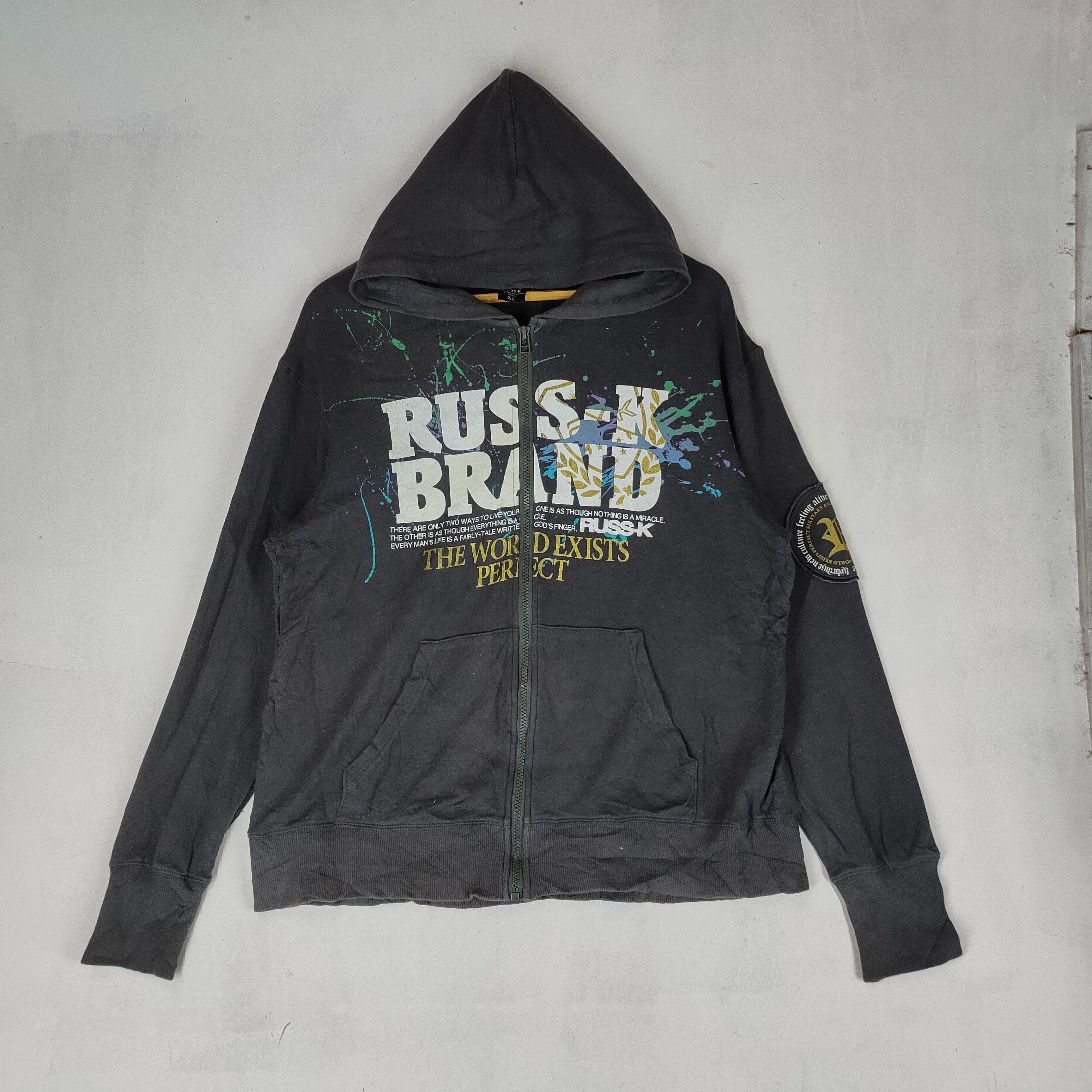 Other RUSS-K Big Logo Front Back Full Zipper Hoodie Sweater Size US L / EU 52-54 / 3 - 2 Thumbnail