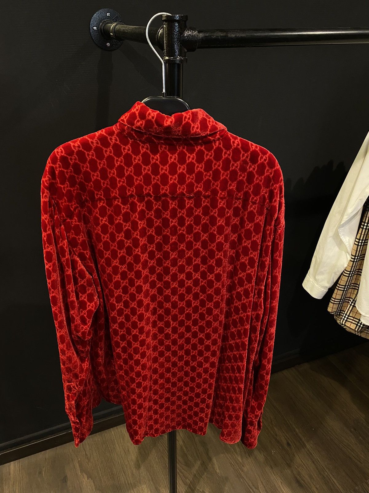 Gucci 1997 Tom Ford Red Silk Shirt