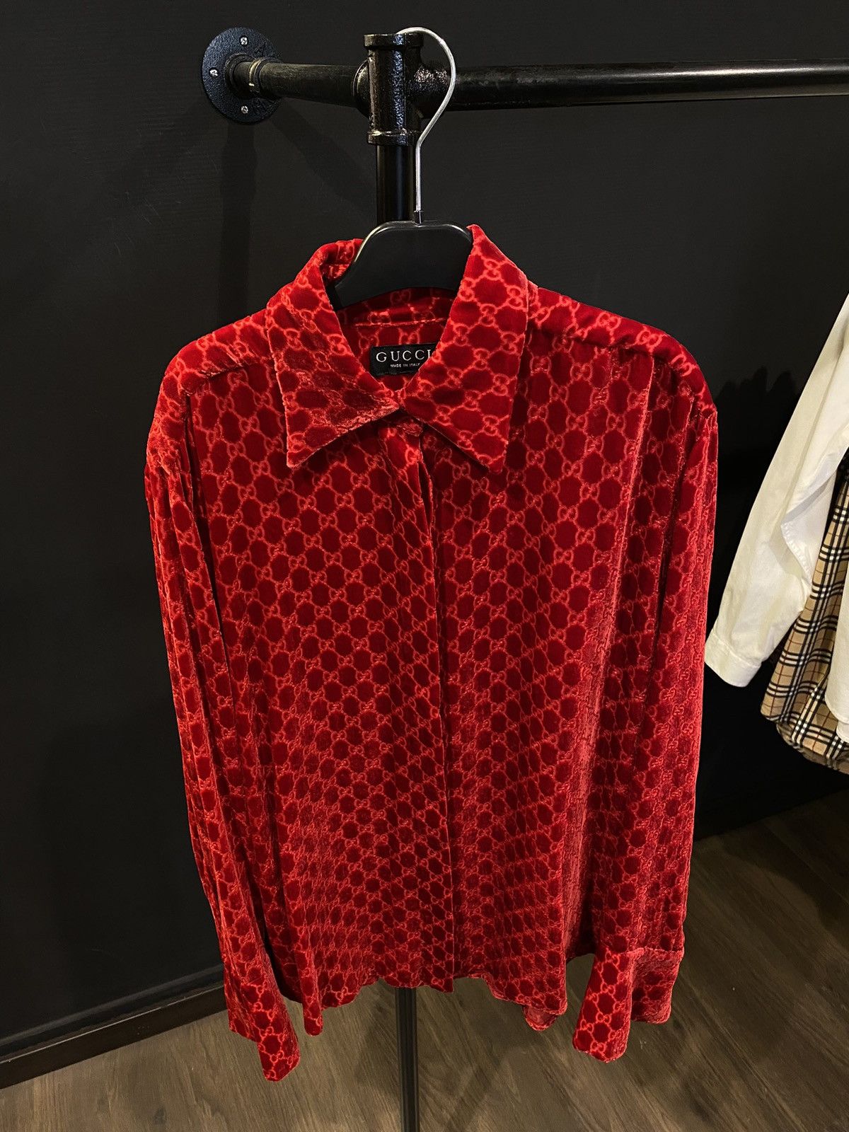 Gucci 1997 Tom Ford Red Silk Shirt