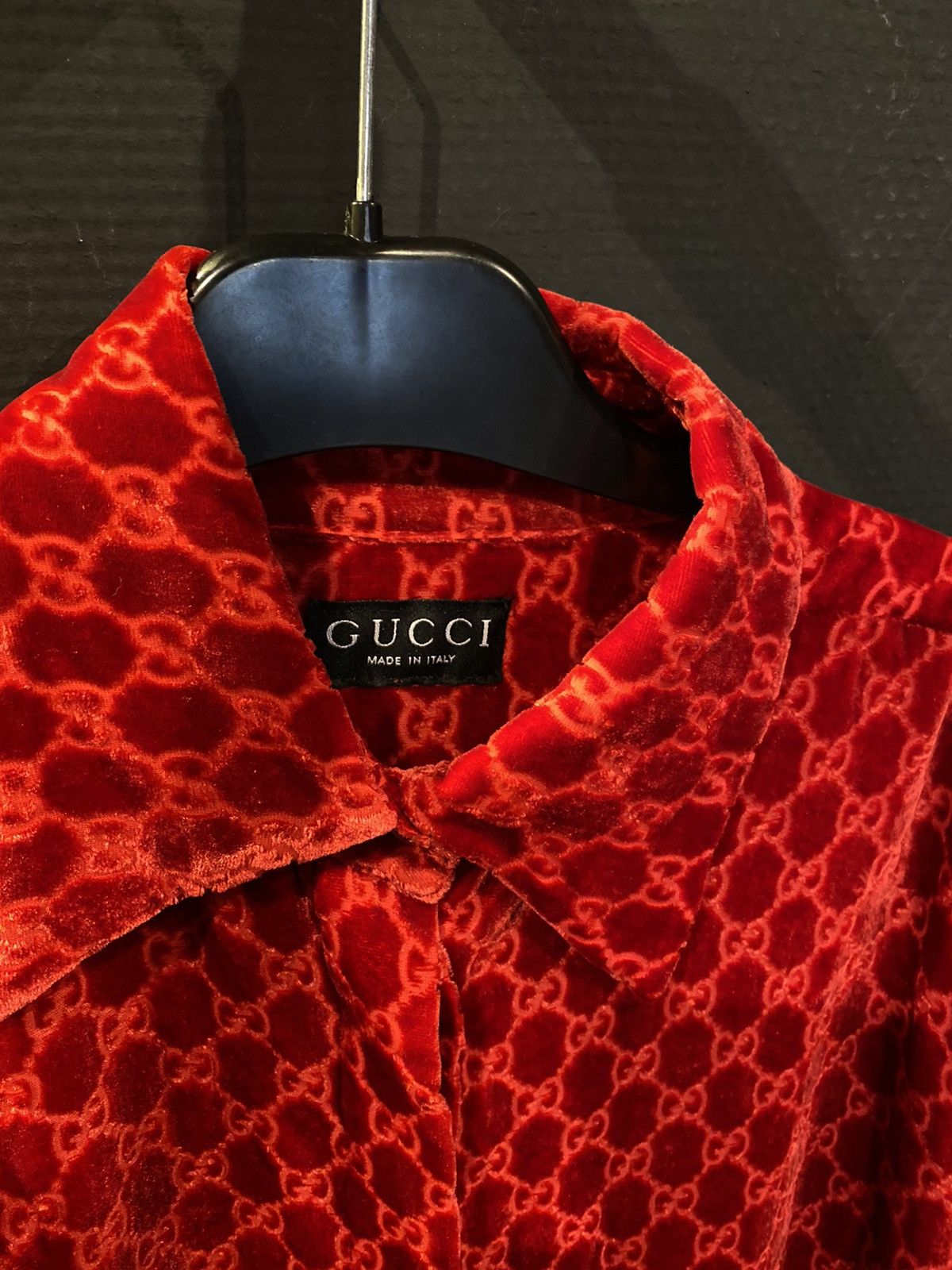 Gucci 1997 Tom Ford Red Silk Shirt