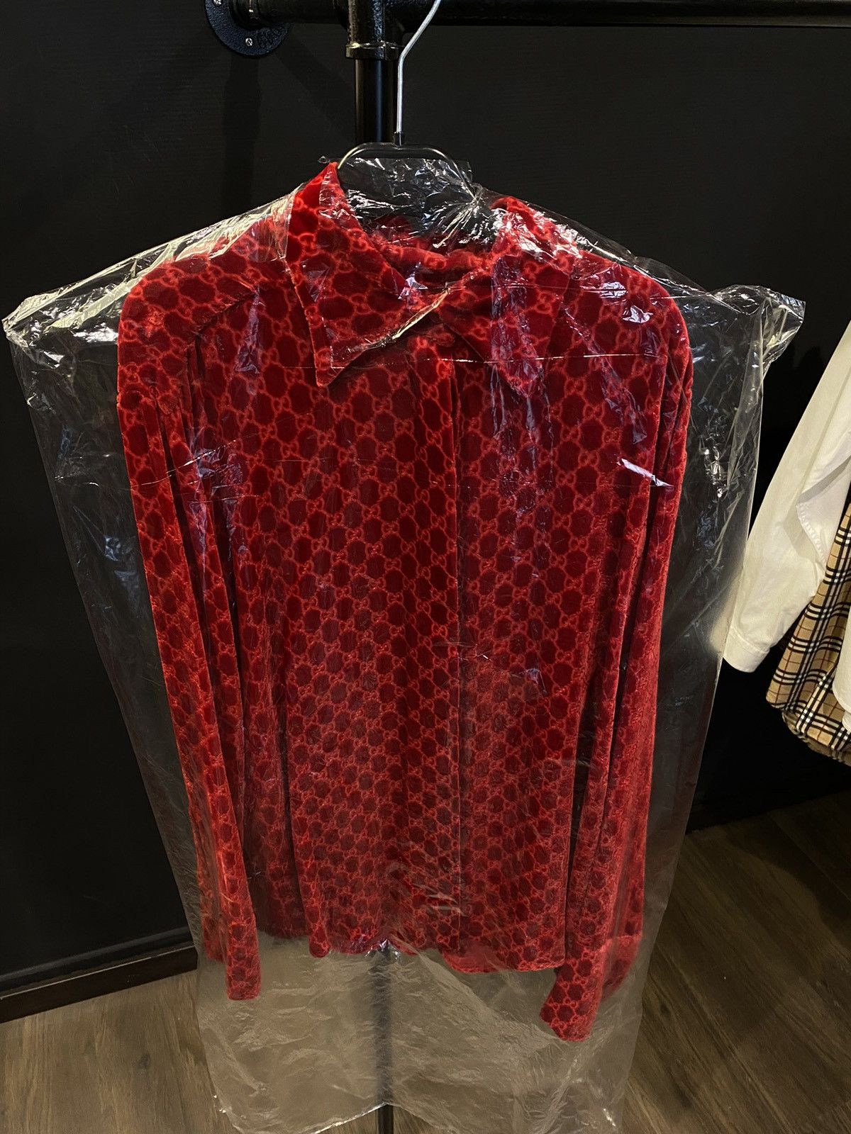 Gucci 1997 Tom Ford Red Silk Shirt