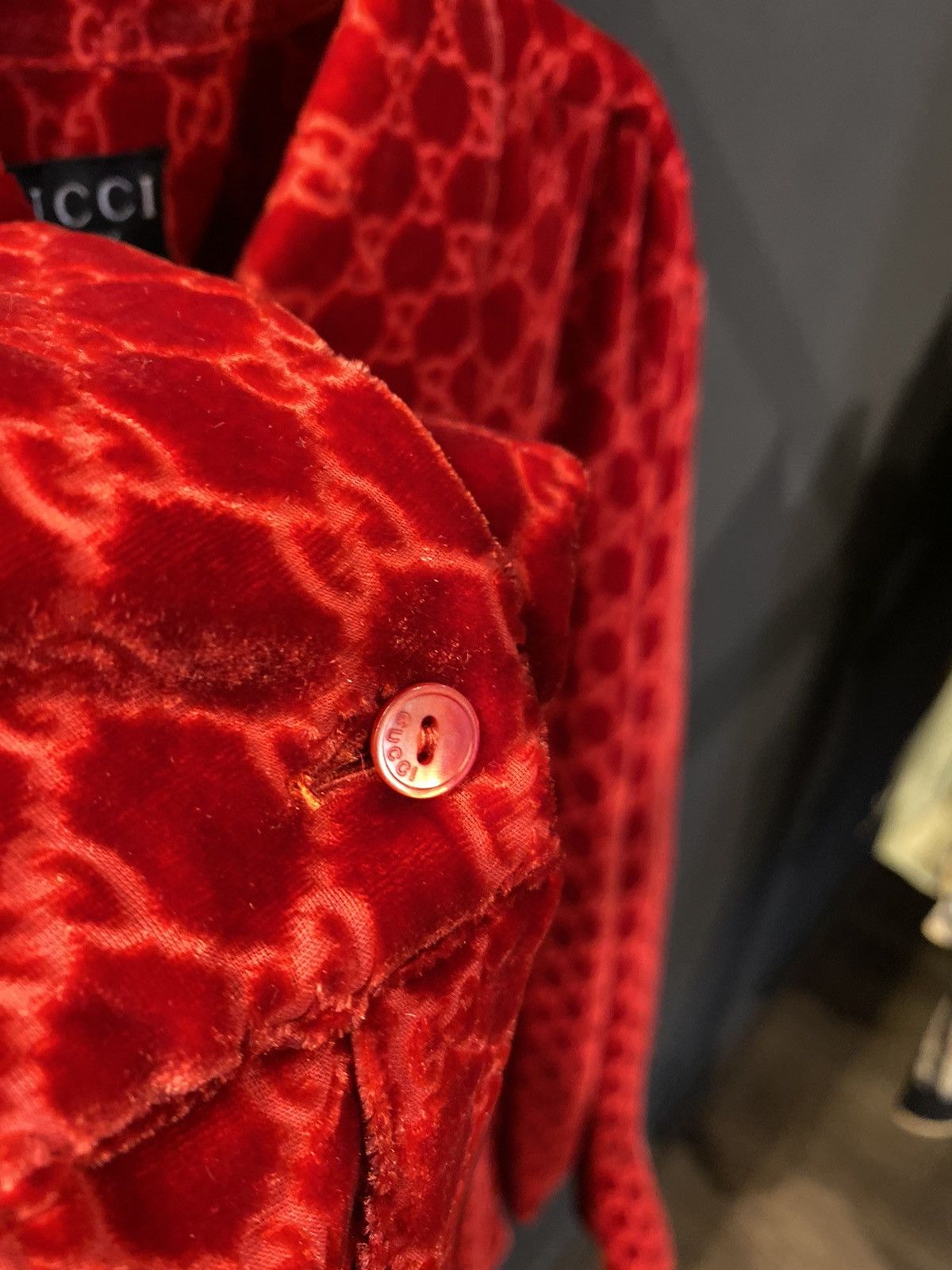 Gucci 1997 Tom Ford Red Silk Shirt