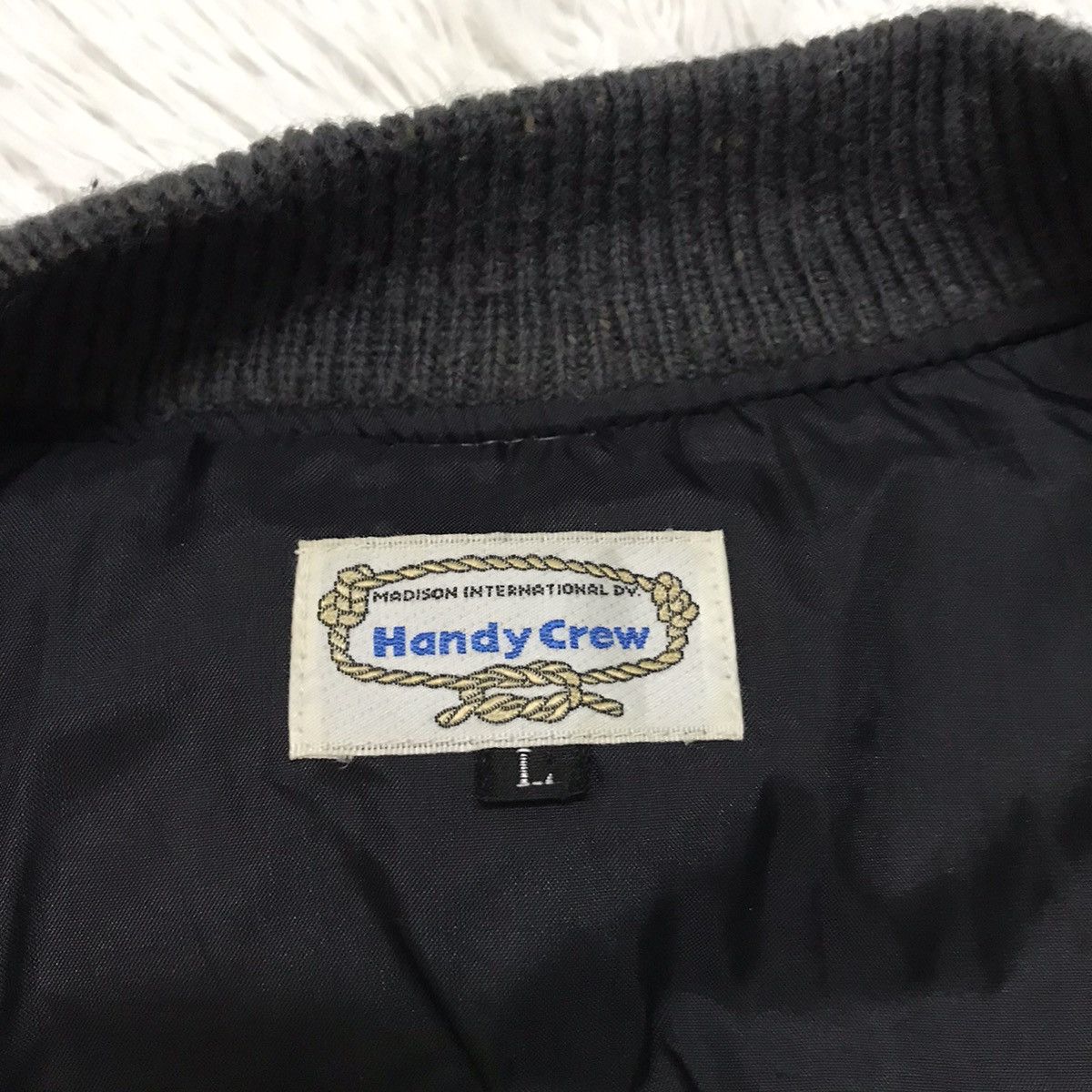 Japanese Brand Handy Crew Varsity Jacket Made in Japan Size US L / EU 52-54 / 3 - 16 Thumbnail