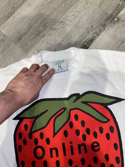 Online Ceramics Online Ceramics Strawberry Logo Tee | Grailed