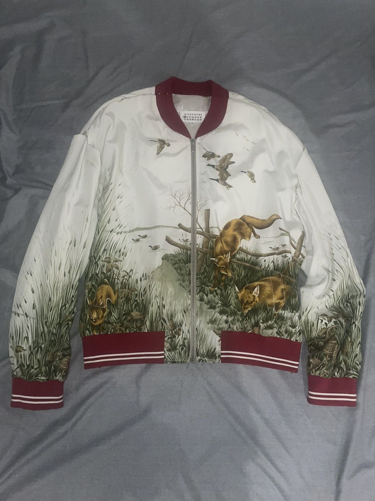 Margiela Fox Scene Silk Bomber