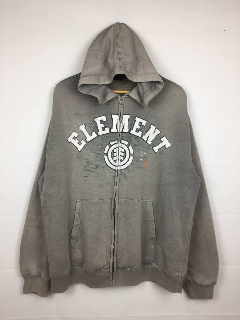 Vintage Sunfaded Element Zipper Hoodie