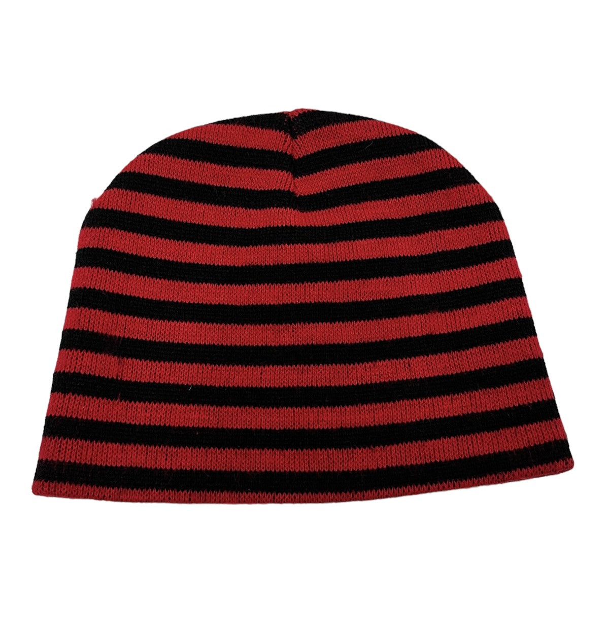 Vintage ☠️ Vintage Skull Crossbones Punk Stripes Beanie Size ONE SIZE - 5 Thumbnail