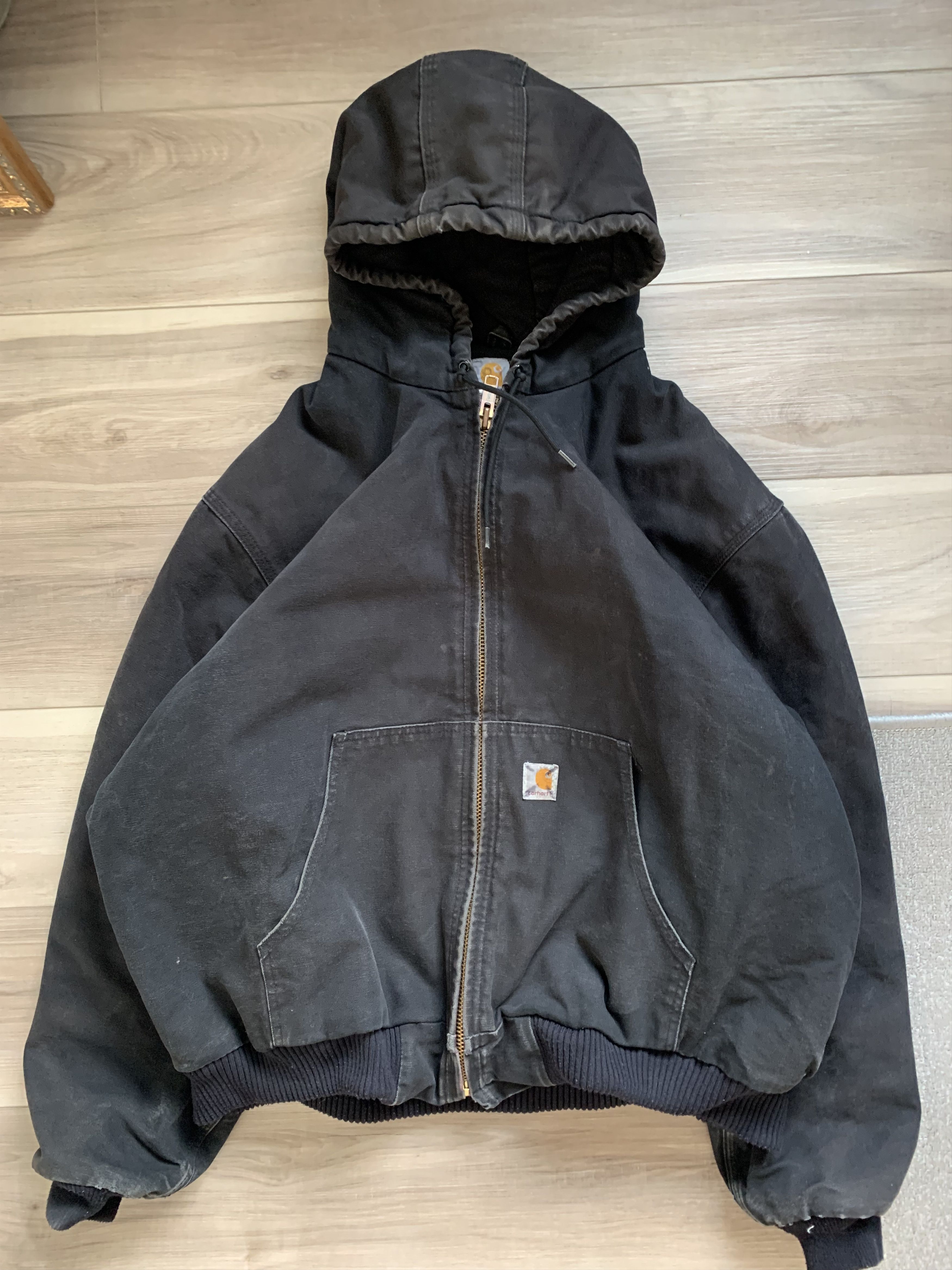 Vintage 1990s BOXY CARHARTT HOODED WORK JACKET / MADE IN USA | Grailed