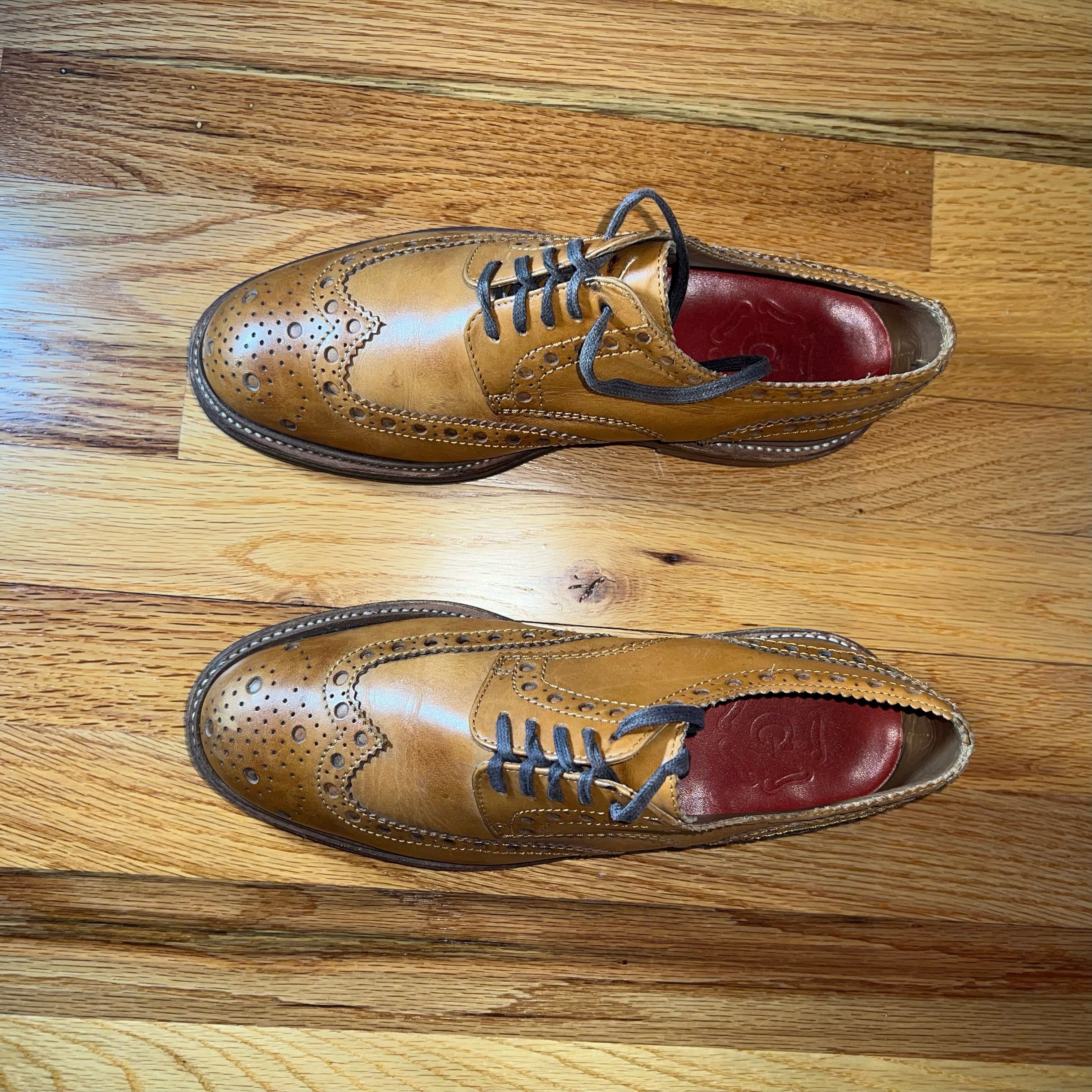 Grenson GRENSON ARCHIE TAN BROGUES MEN'S SIZE 8 TRIPLE LEATHER SOLES Size US 8 / EU 41 - 4 Thumbnail