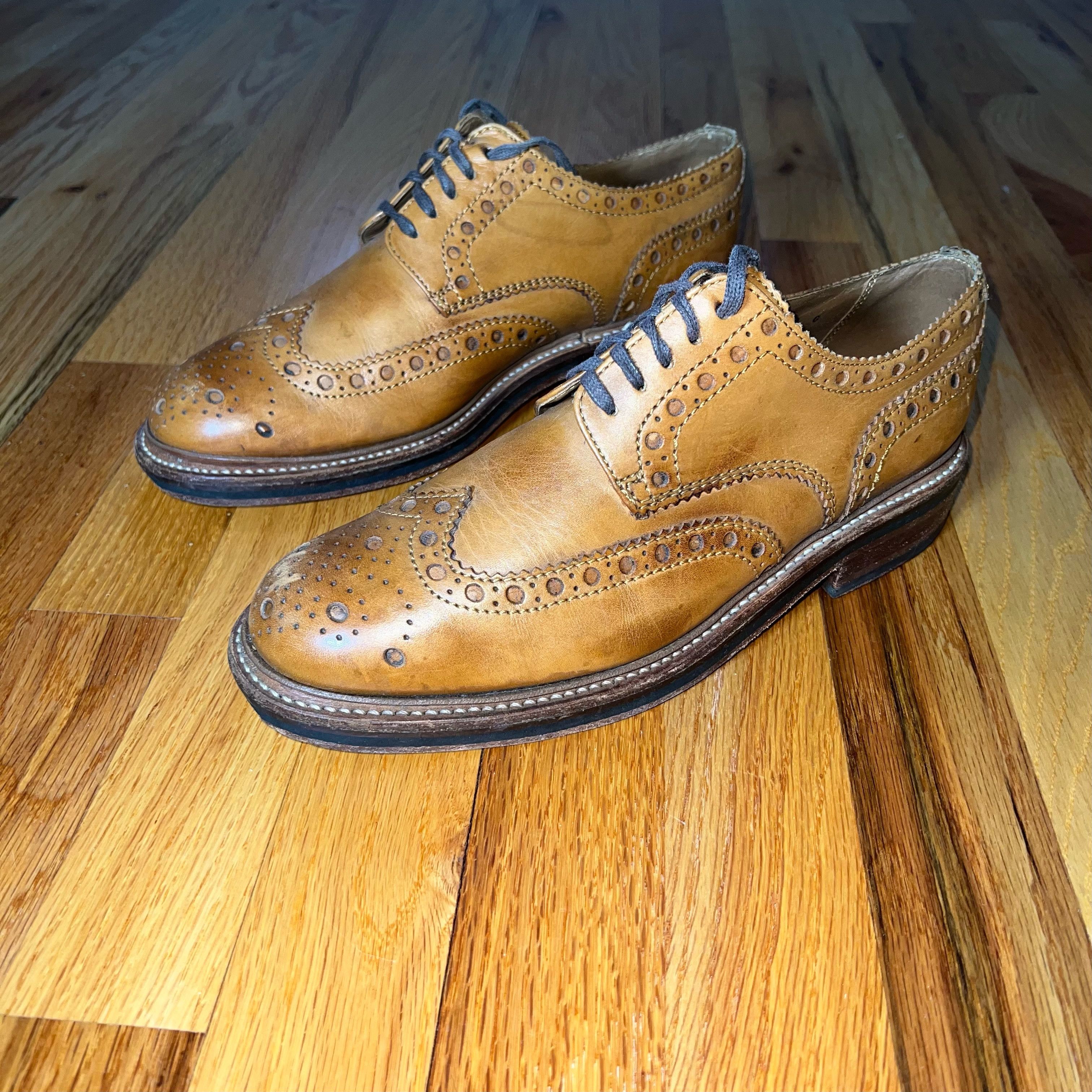 Grenson GRENSON ARCHIE TAN BROGUES MEN'S SIZE 8 TRIPLE LEATHER SOLES Size US 8 / EU 41 - 1 Thumbnail