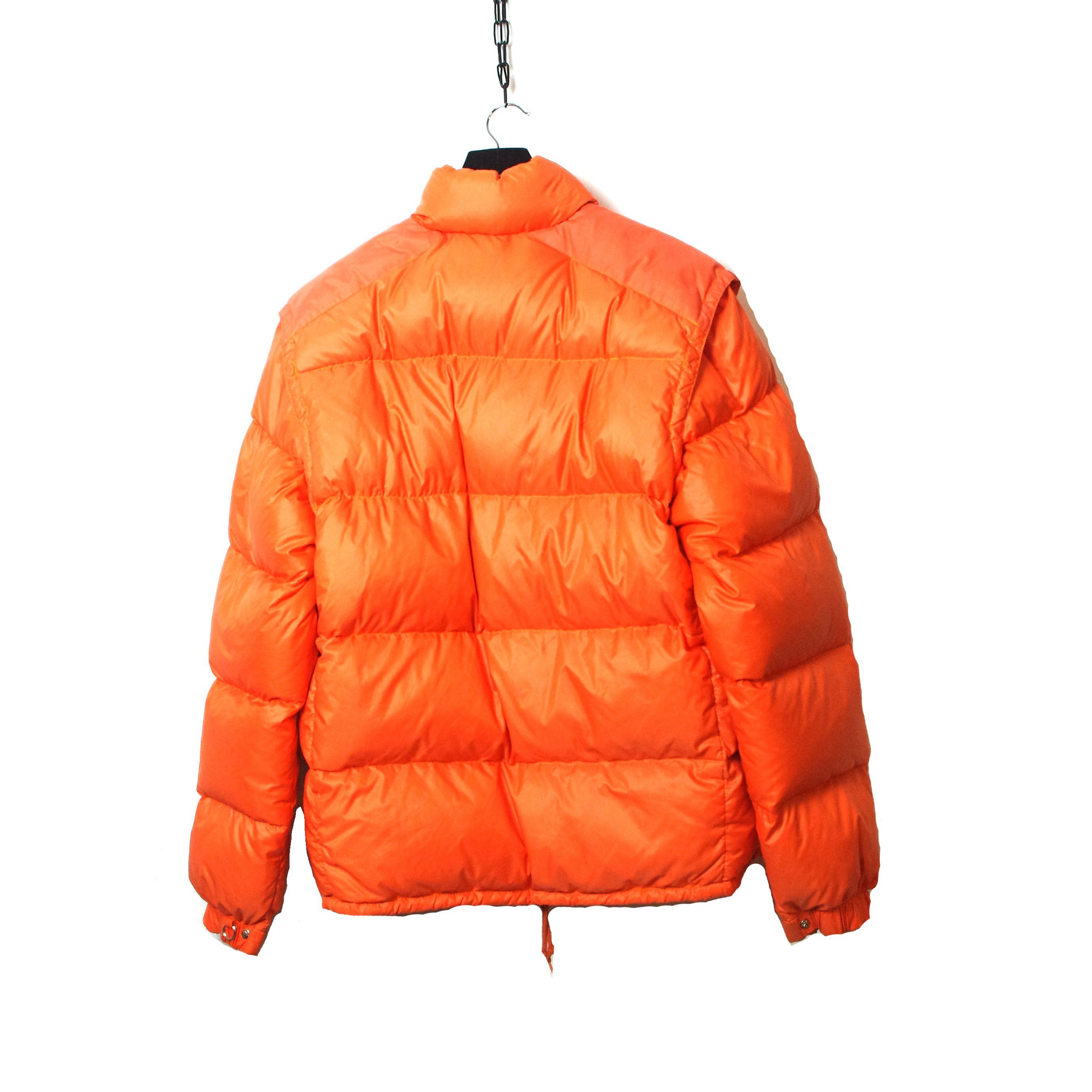 MONCLER GRENOBLE DOWN JACKET WITH REMOVABLE SLEEVES ORANGE
