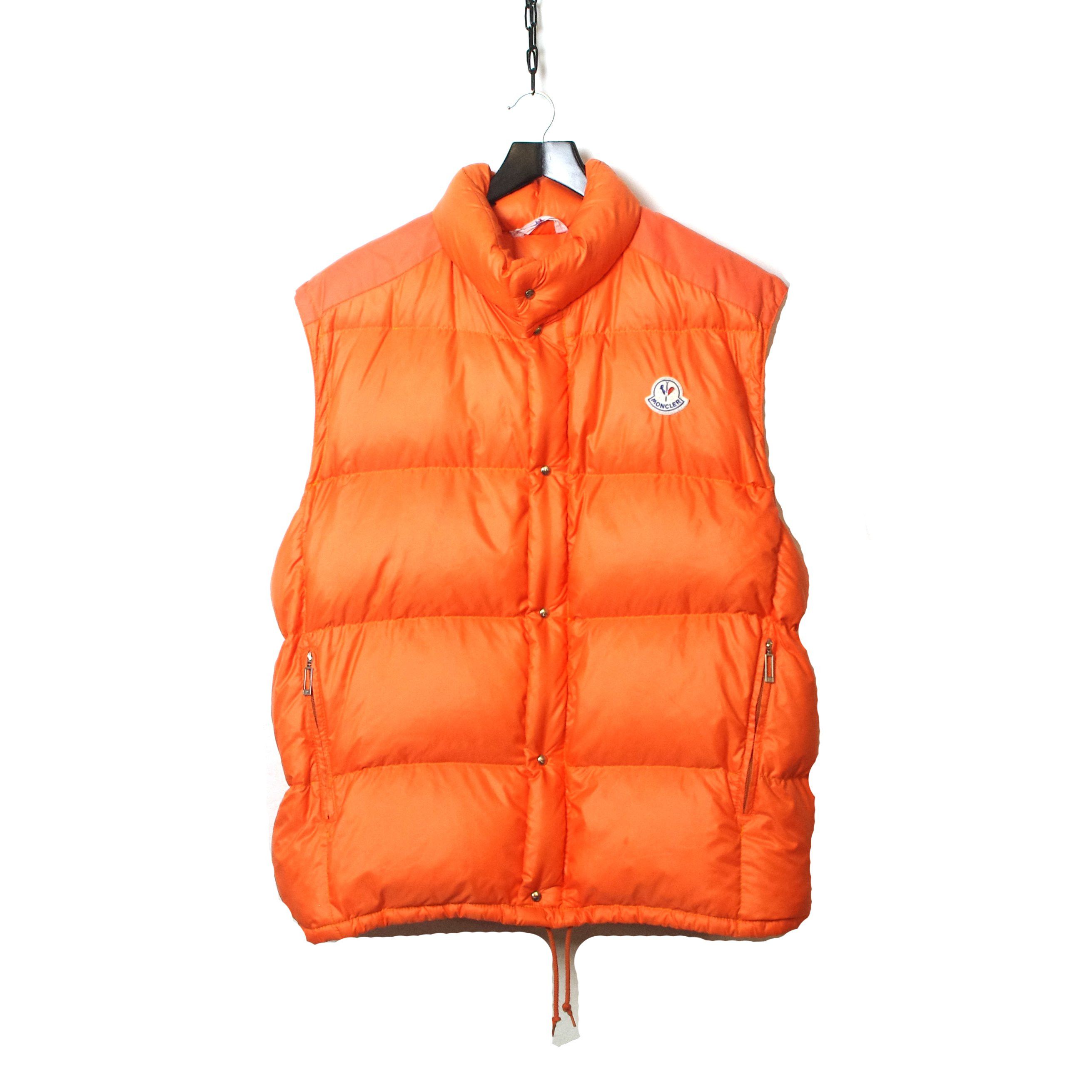 MONCLER GRENOBLE DOWN JACKET WITH REMOVABLE SLEEVES ORANGE
