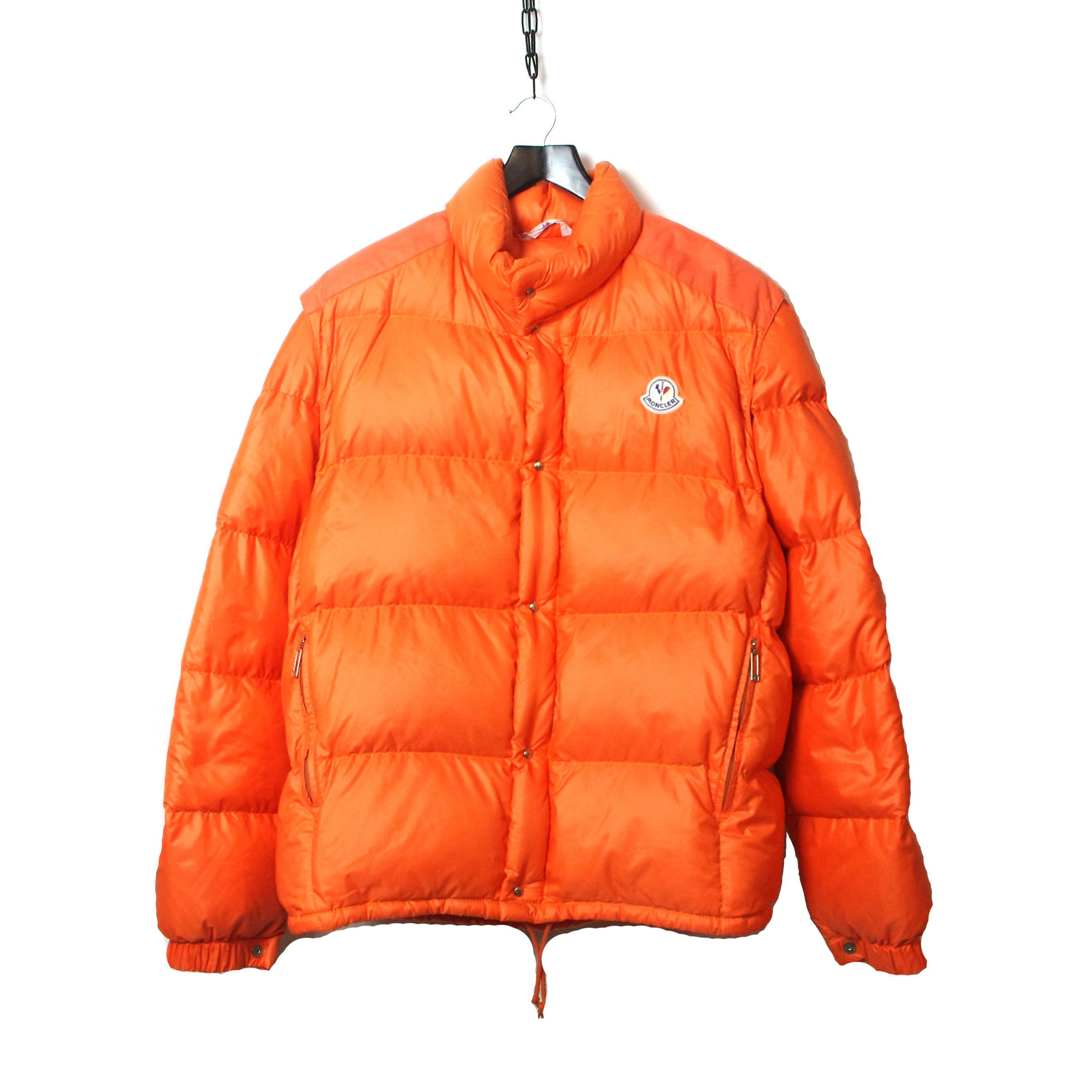 MONCLER GRENOBLE DOWN JACKET WITH REMOVABLE SLEEVES ORANGE