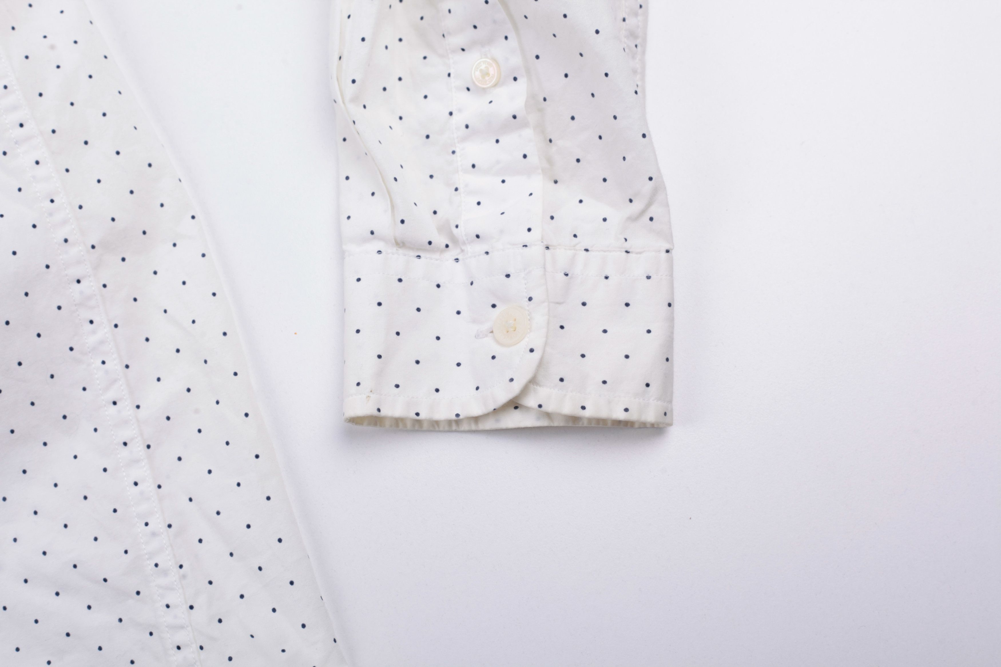 Fred Perry Fred Perry White Dotted Long Sleeve Shirt Size S Slim Fit Size US S / EU 44-46 / 1 - 7 Thumbnail