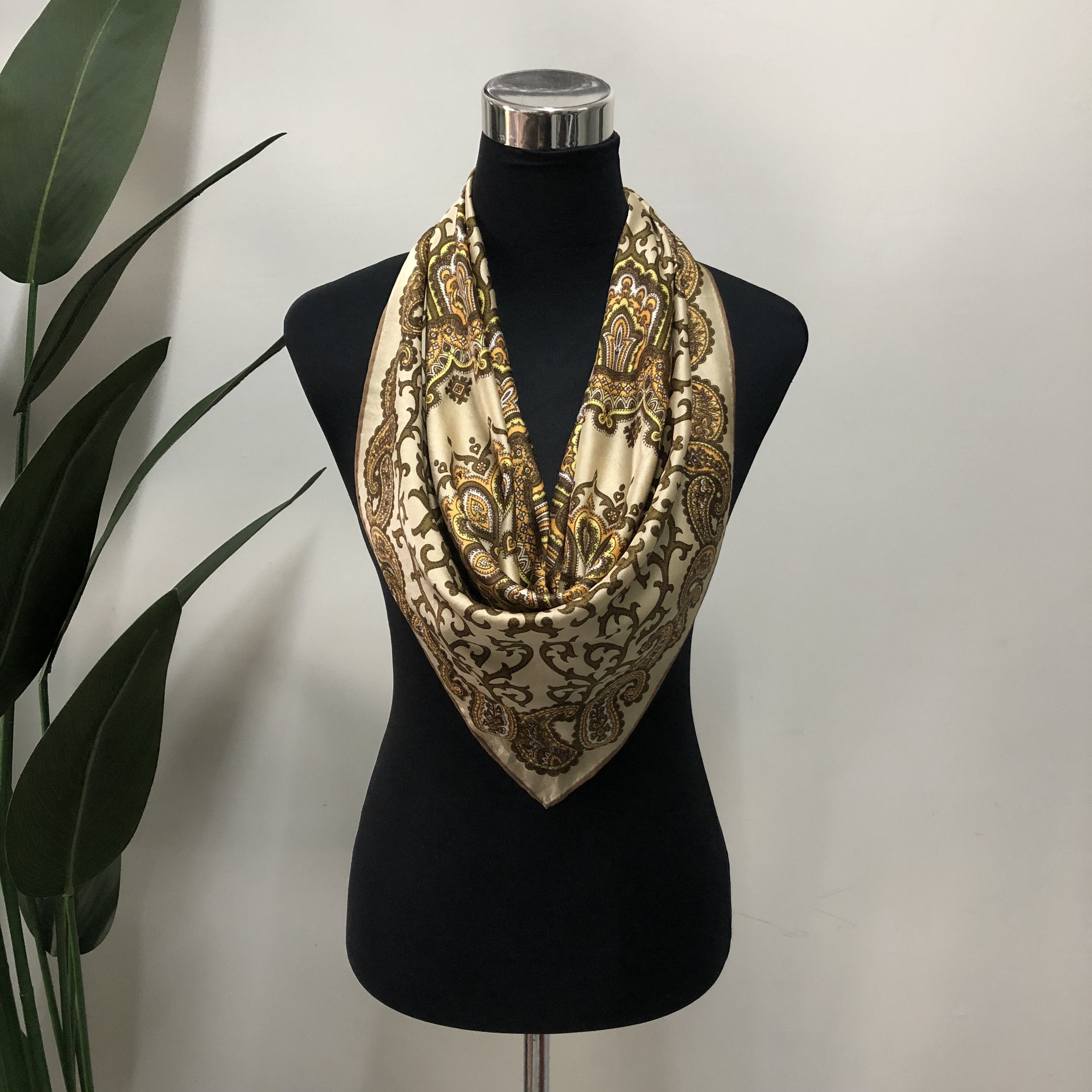 SikSilk Vintage Paislee Silk Scarf 30x30 #202-H Size ONE SIZE - 2 Thumbnail