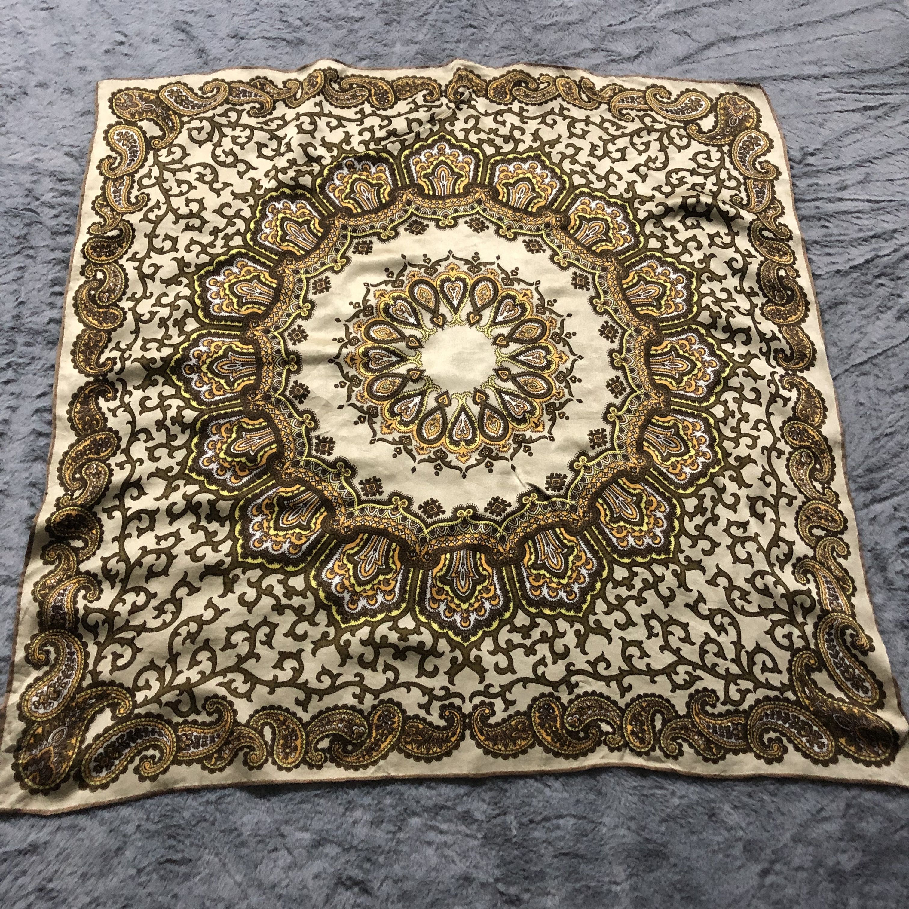 SikSilk Vintage Paislee Silk Scarf 30x30 #202-H Size ONE SIZE - 4 Thumbnail