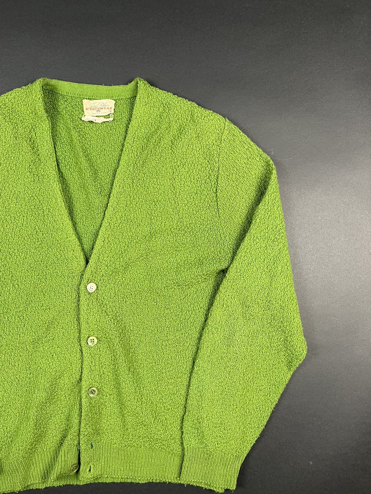 Green John Blair Cardigan Sweater Size Large