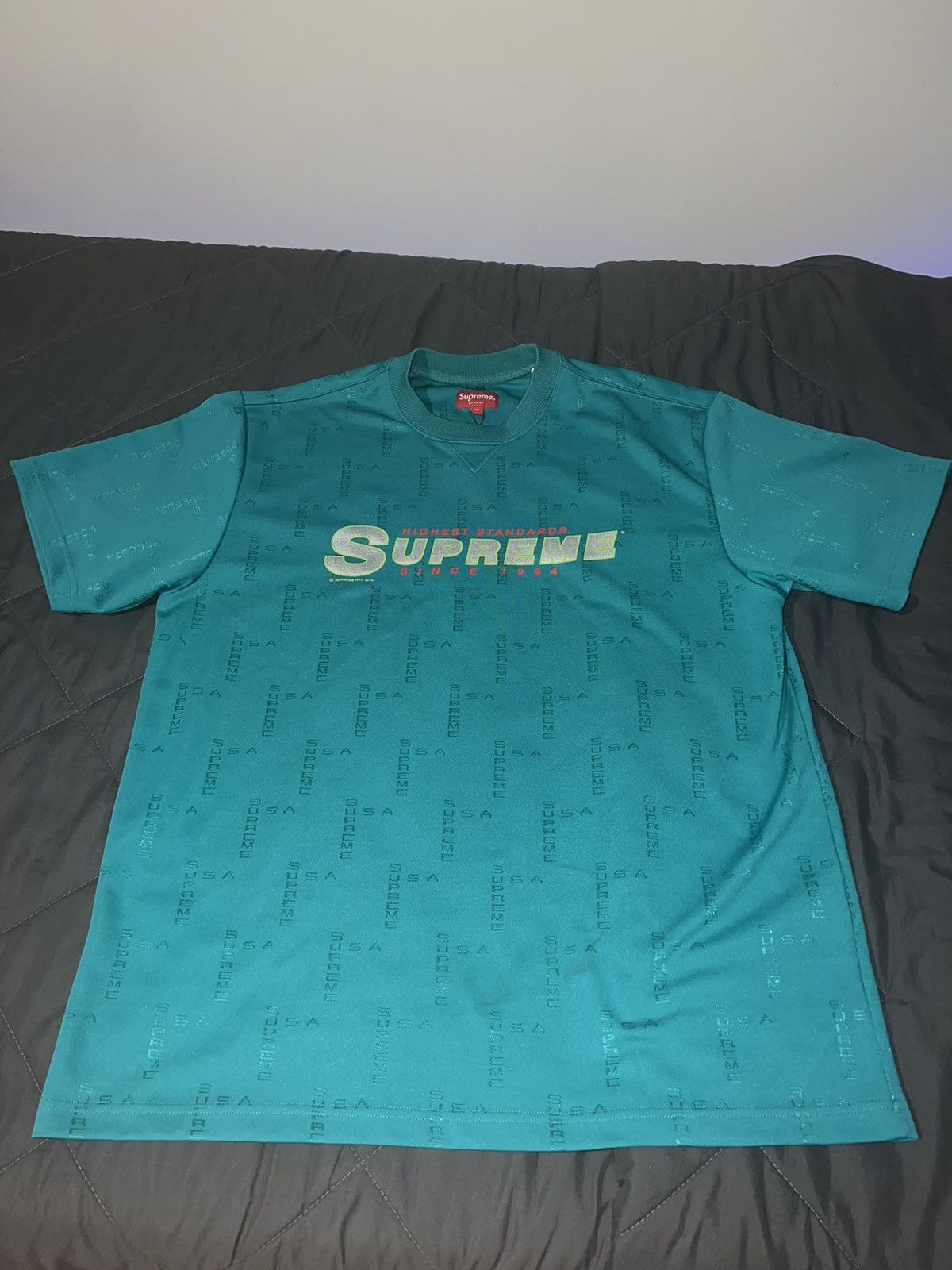 Supreme Supreme Highest Standards Athletic S/S Top Teal | Grailed