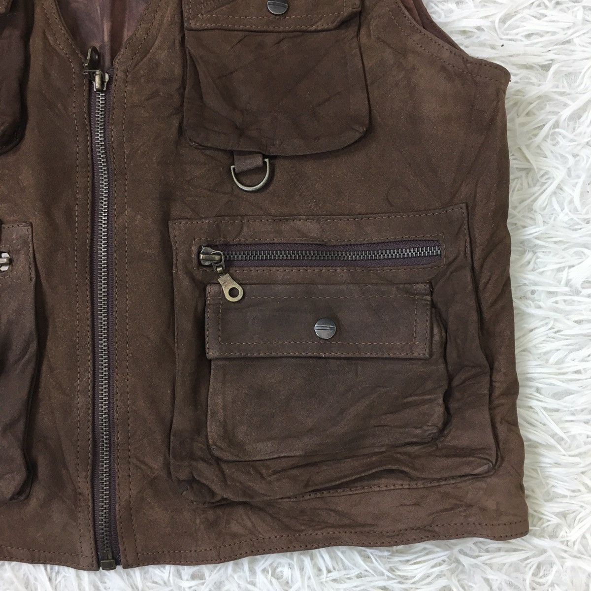 Other UNBRANDED Suede Leather Tactical Vest Size US S / EU 44-46 / 1 - 4 Thumbnail