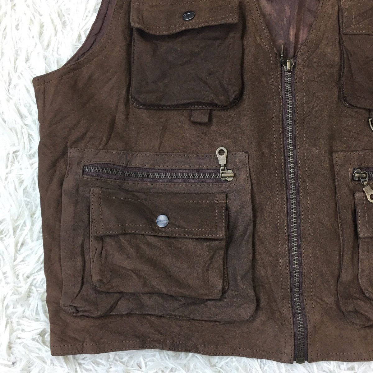 Other UNBRANDED Suede Leather Tactical Vest Size US S / EU 44-46 / 1 - 3 Thumbnail
