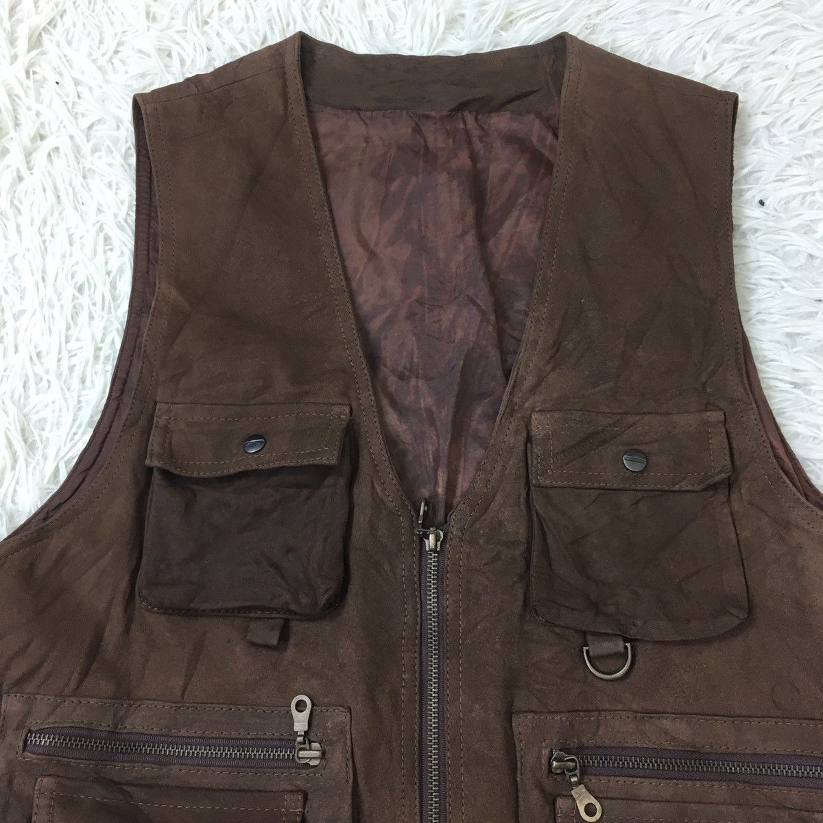 Other UNBRANDED Suede Leather Tactical Vest Size US S / EU 44-46 / 1 - 5 Thumbnail