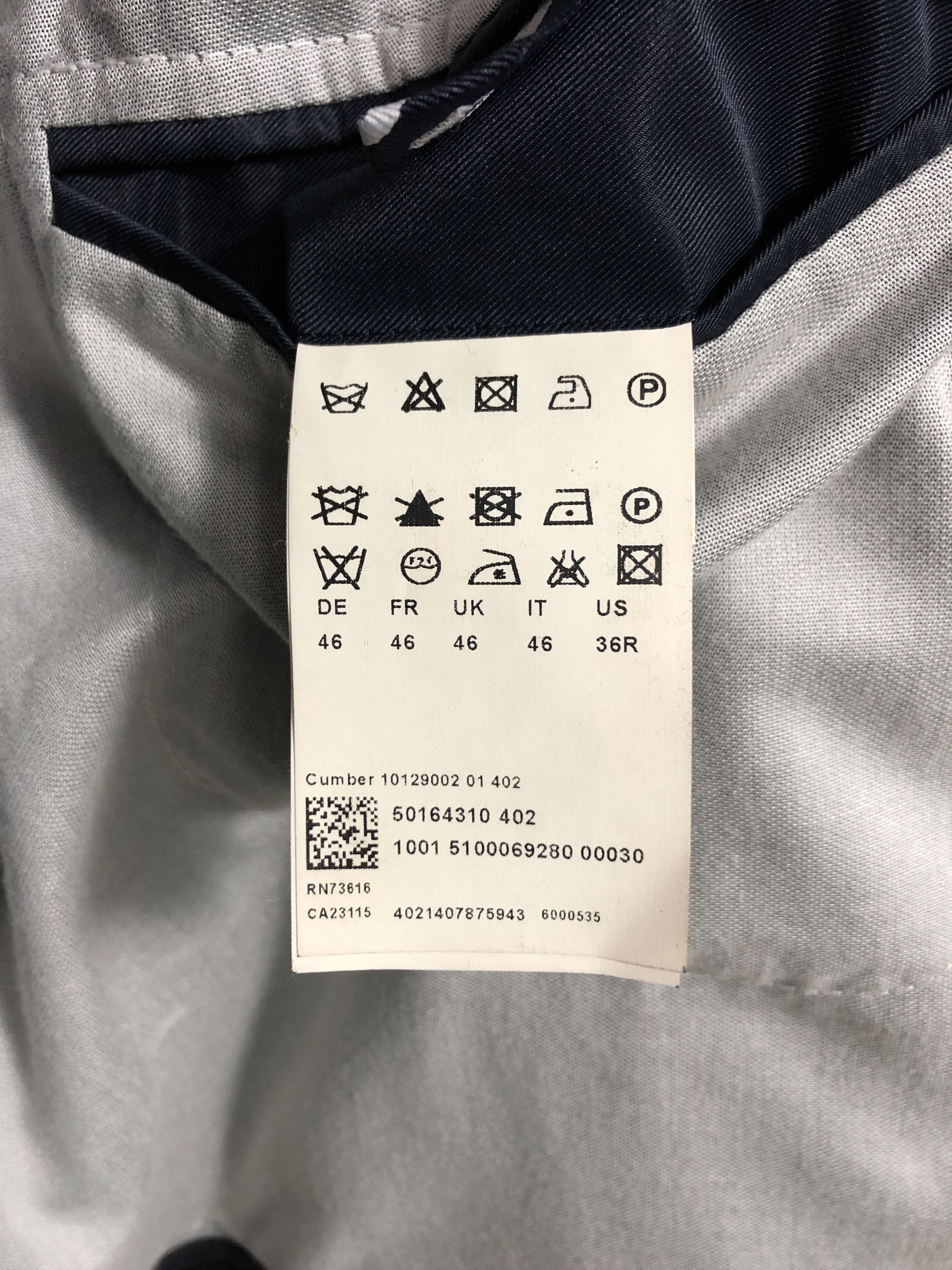Hugo Boss Boss Black Label Peacoat Size US S / EU 44-46 / 1 - 7 Thumbnail