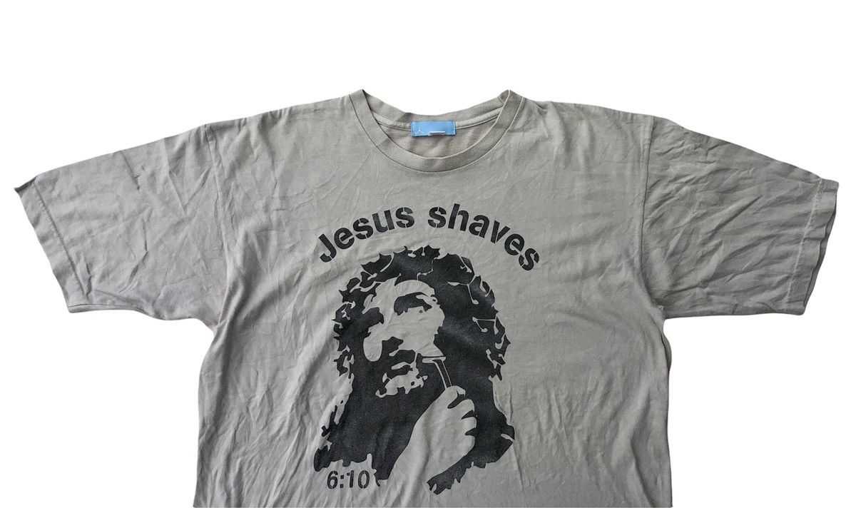 Vintage Made In USA 2ktshirts Jesus Shave Tshirt Size US L / EU 52-54 / 3 - 3 Thumbnail
