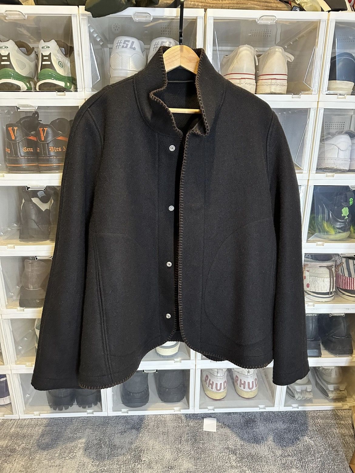3MAN 3man Black Blanket Coat | Grailed