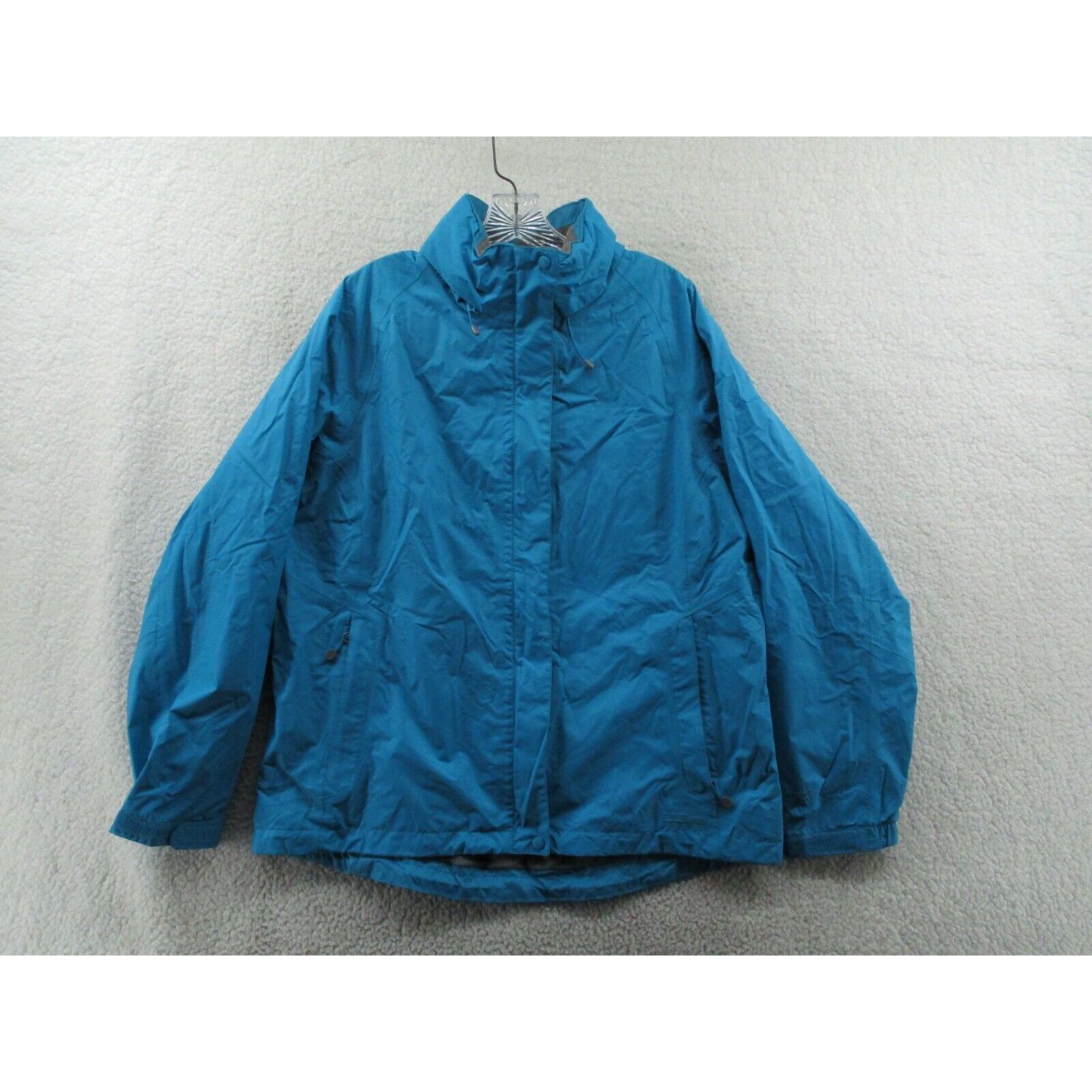 Veste Imperméable L.L.Bean Femme Orange, Taille L, Gore, Capuche, Coupe-vent