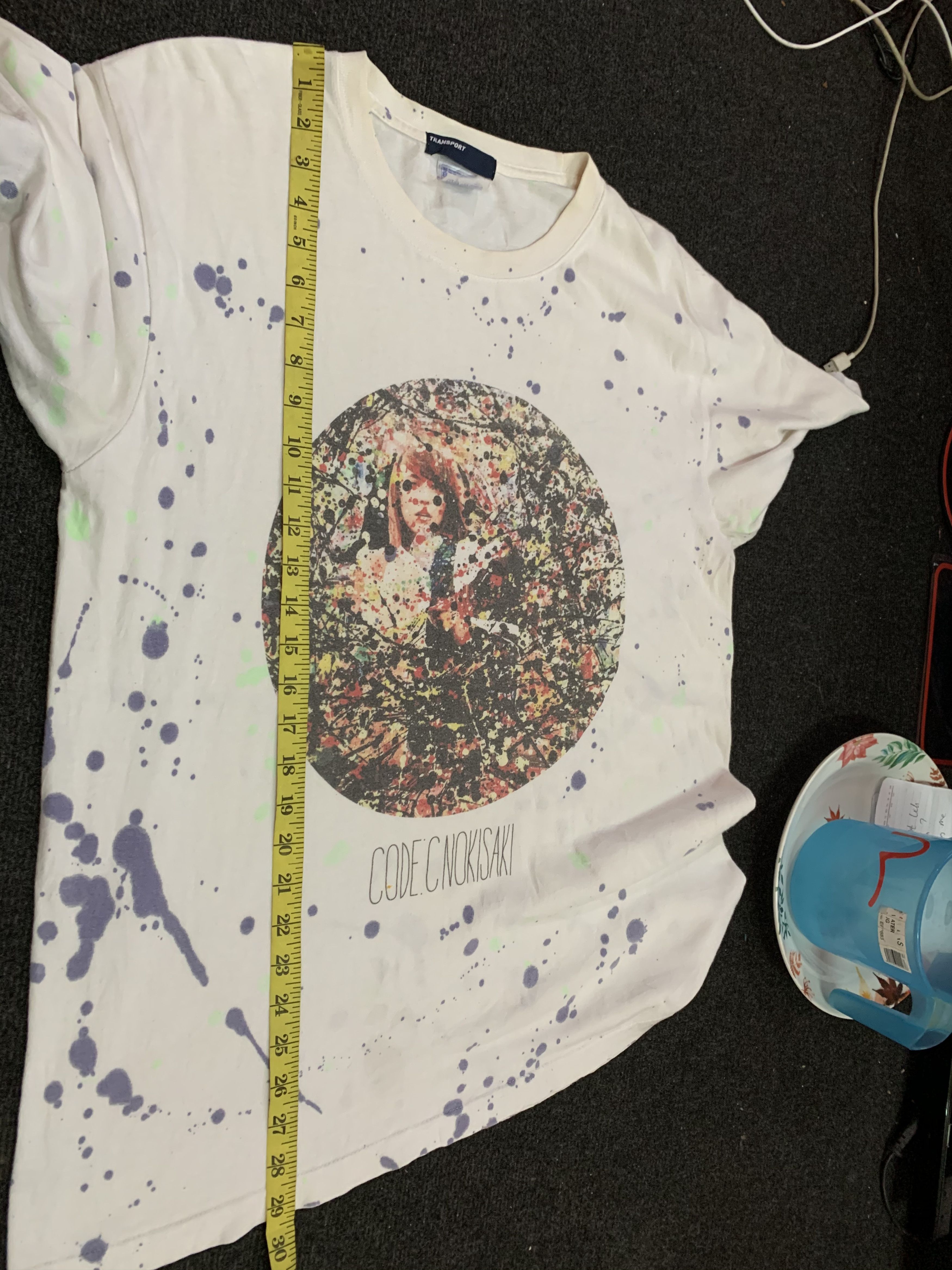 Japanese Brand Rare! Code C x Nokisaki Paint Drip Splatter Bleach Tee Size US L / EU 52-54 / 3 - 10 Thumbnail