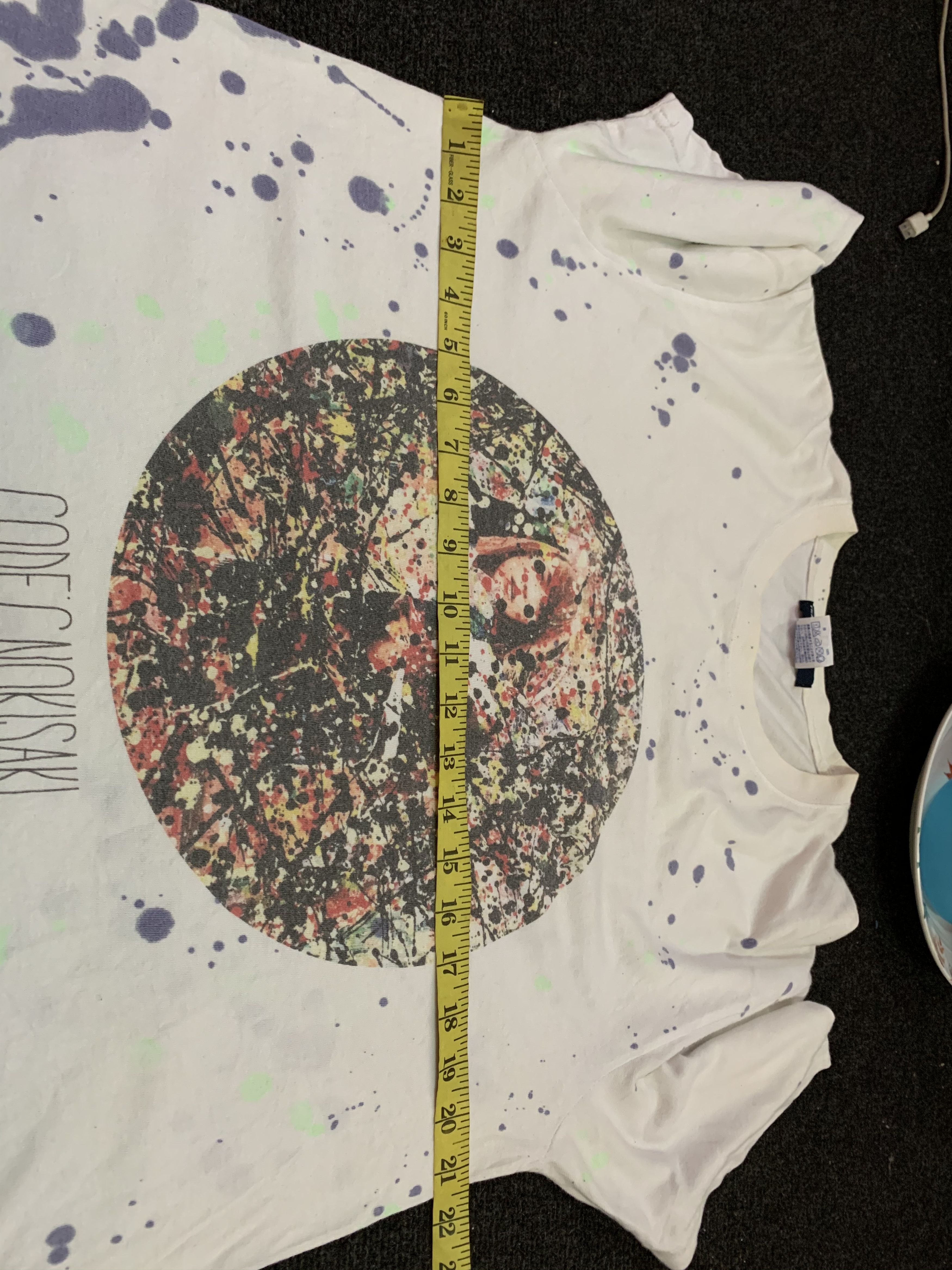 Japanese Brand Rare! Code C x Nokisaki Paint Drip Splatter Bleach Tee Size US L / EU 52-54 / 3 - 9 Thumbnail