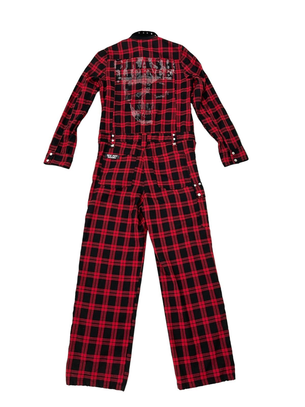 Japanese Brand Punk Jumpsuit Sex Pot Revenge Tartan Skulls 4🟩2 Size US S / EU 44-46 / 1 - 13 Thumbnail