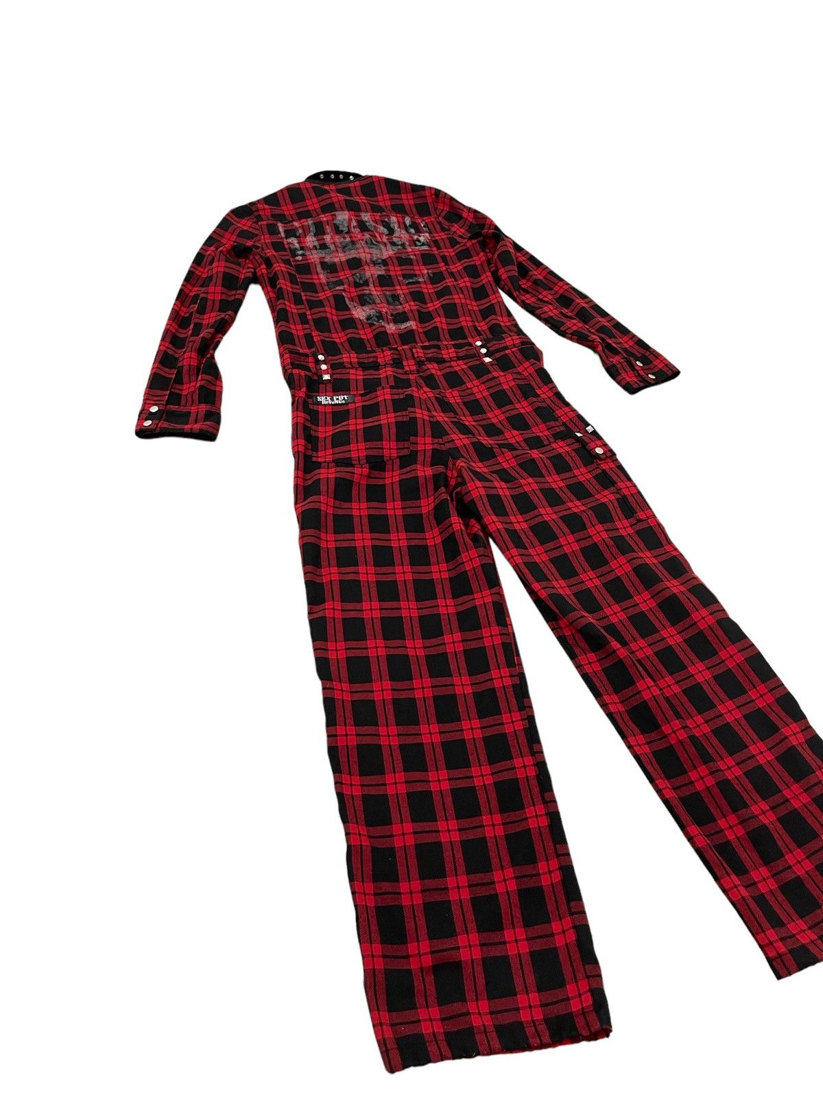 Japanese Brand Punk Jumpsuit Sex Pot Revenge Tartan Skulls 4🟩2 Size US S / EU 44-46 / 1 - 14 Thumbnail