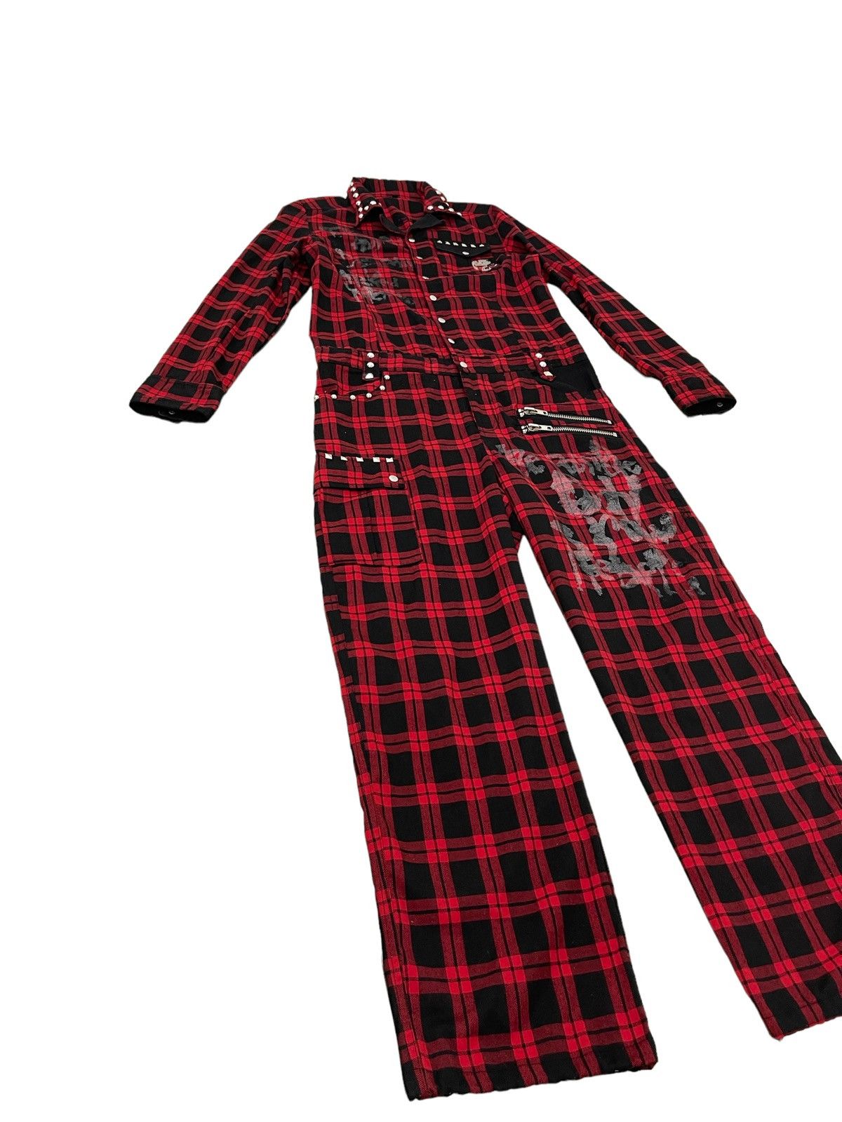 Japanese Brand Punk Jumpsuit Sex Pot Revenge Tartan Skulls 4🟩2 Size US S / EU 44-46 / 1 - 2 Thumbnail
