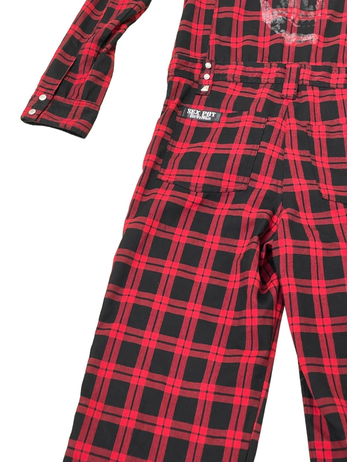 Japanese Brand Punk Jumpsuit Sex Pot Revenge Tartan Skulls 4🟩2 Size US S / EU 44-46 / 1 - 18 Thumbnail