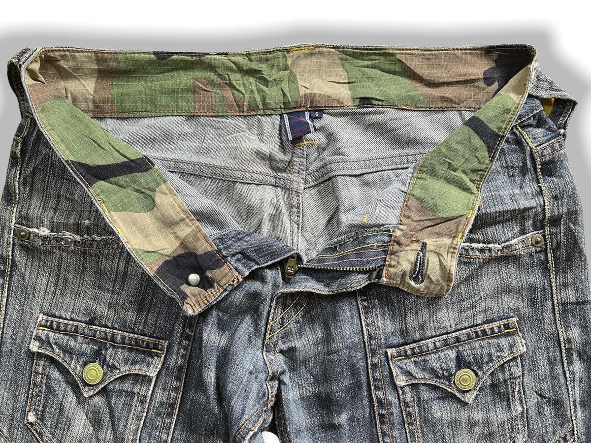 Japanese Brand × Vintage AVANT GARDE KEARNEY HOUSE CAMO BUSH DENIM JEANS Size US 32 / EU 48 - 7 Thumbnail