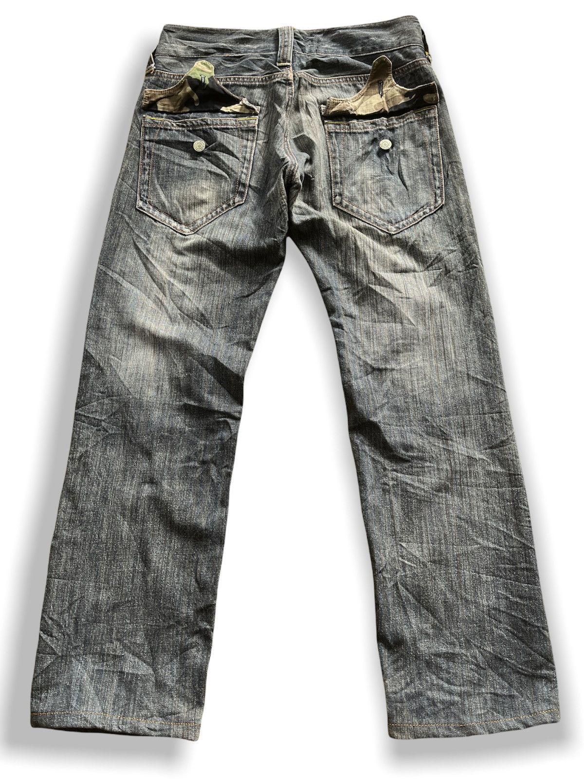 Japanese Brand × Vintage AVANT GARDE KEARNEY HOUSE CAMO BUSH DENIM JEANS Size US 32 / EU 48 - 13 Thumbnail