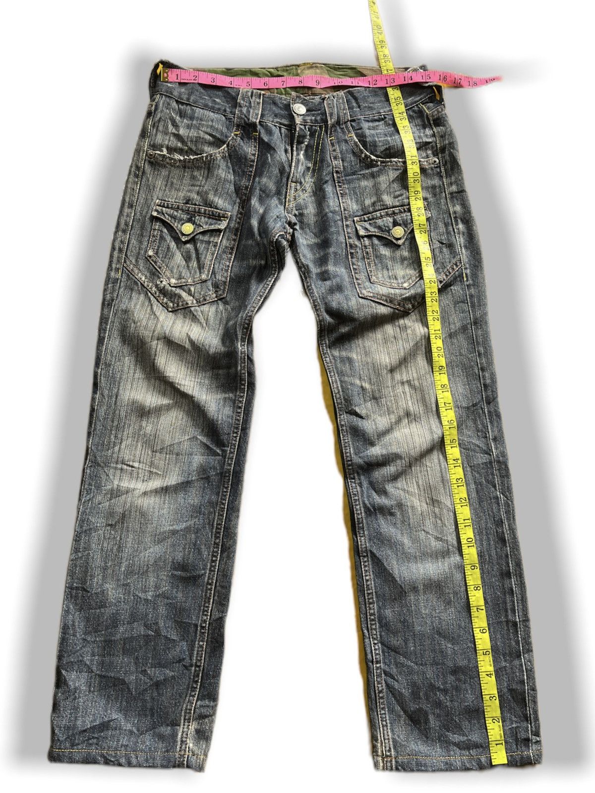 Japanese Brand × Vintage AVANT GARDE KEARNEY HOUSE CAMO BUSH DENIM JEANS Size US 32 / EU 48 - 3 Thumbnail