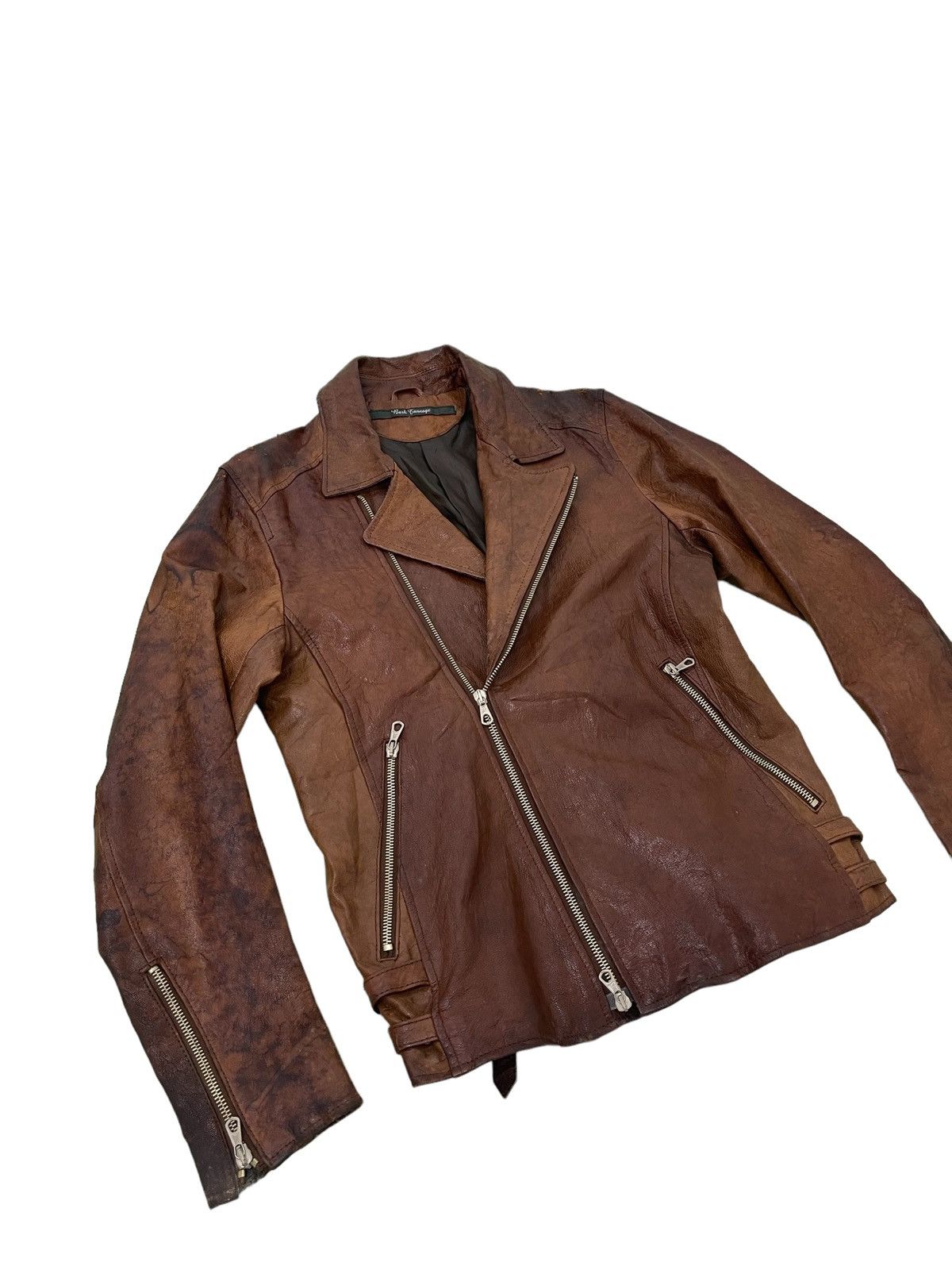 Japanese Brand Goat Skin Double Collar Bark Tannage Japan 4🟩2 Size US S / EU 44-46 / 1 - 1 Thumbnail