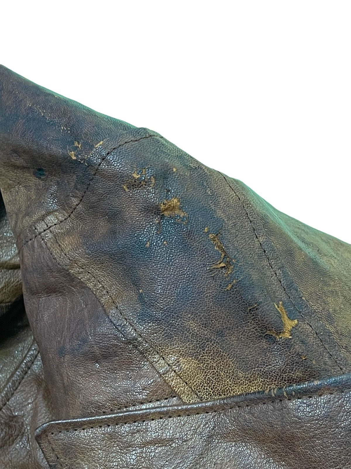 Japanese Brand Goat Skin Double Collar Bark Tannage Japan 4🟩2 Size US S / EU 44-46 / 1 - 11 Thumbnail