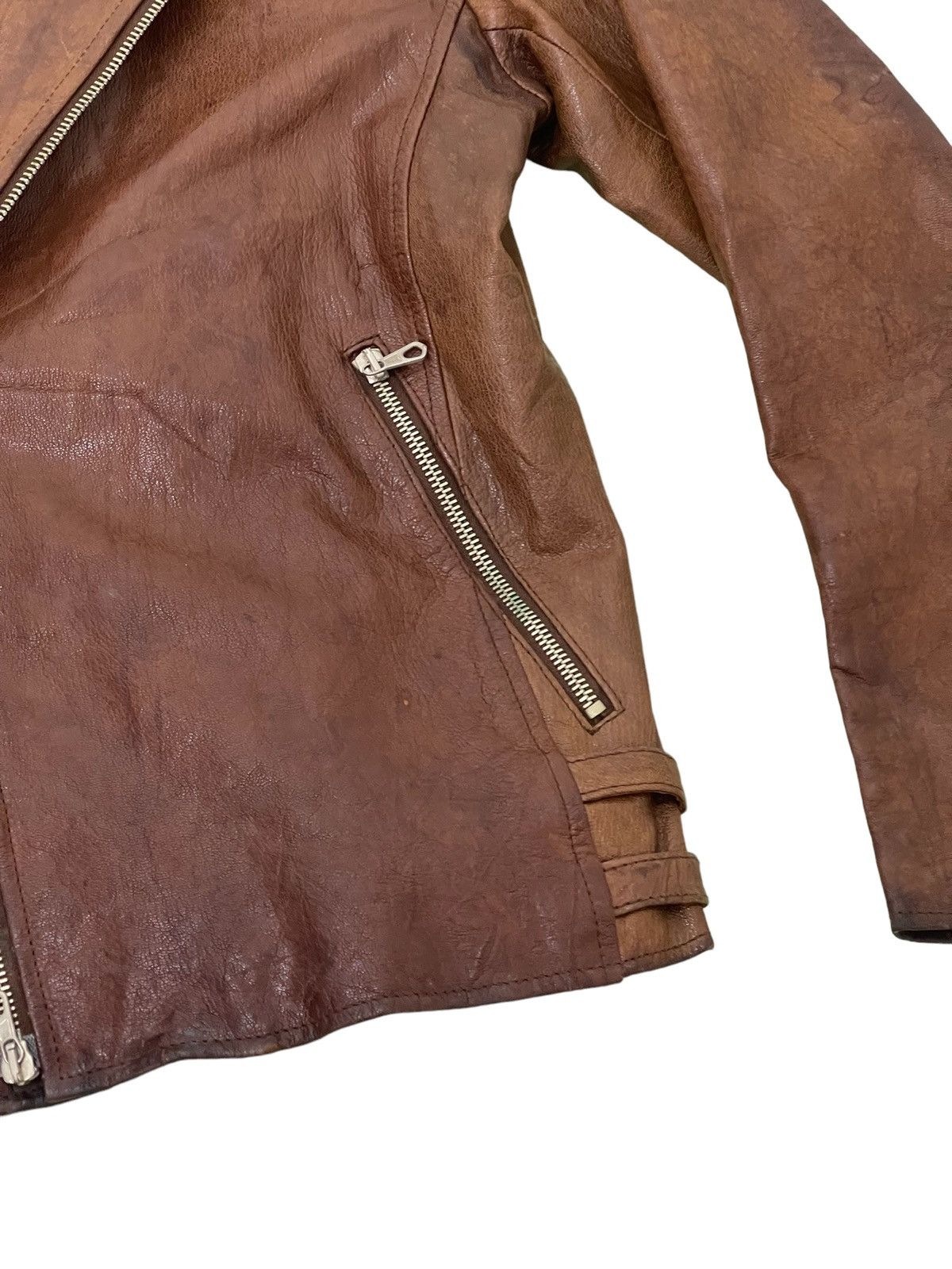 Japanese Brand Goat Skin Double Collar Bark Tannage Japan 4🟩2 Size US S / EU 44-46 / 1 - 5 Thumbnail
