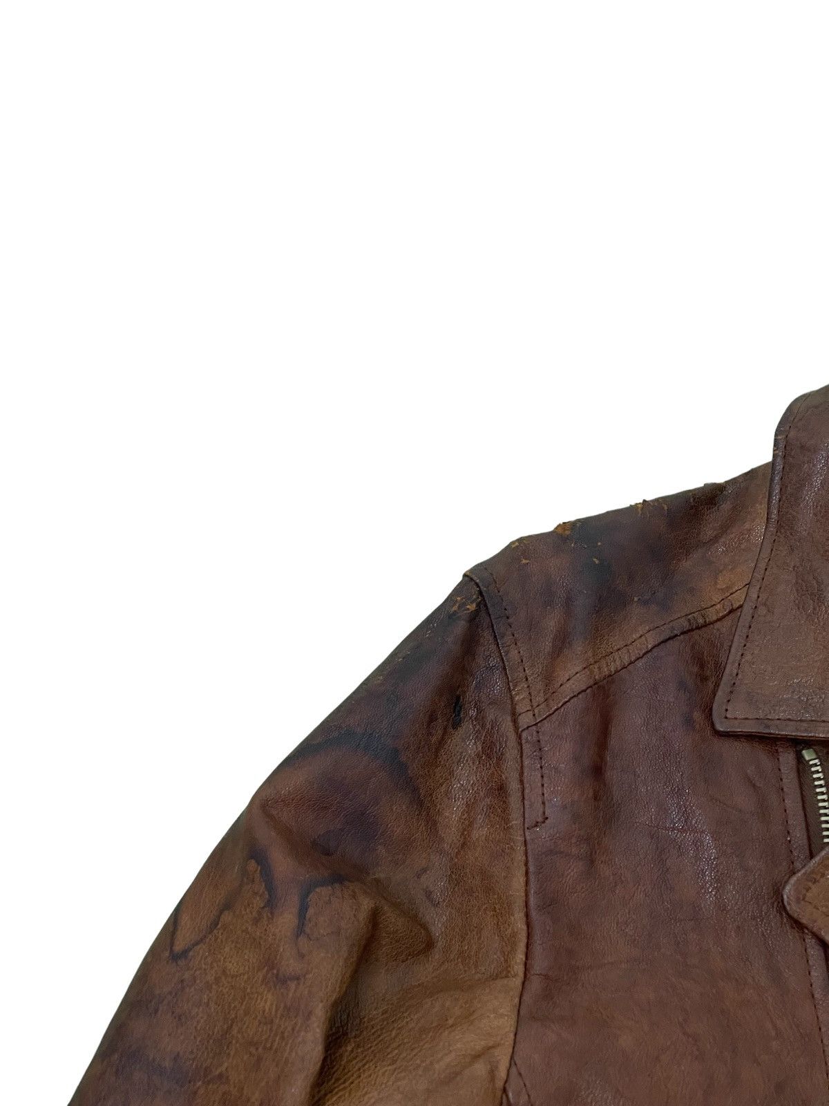 Japanese Brand Goat Skin Double Collar Bark Tannage Japan 4🟩2 Size US S / EU 44-46 / 1 - 7 Thumbnail