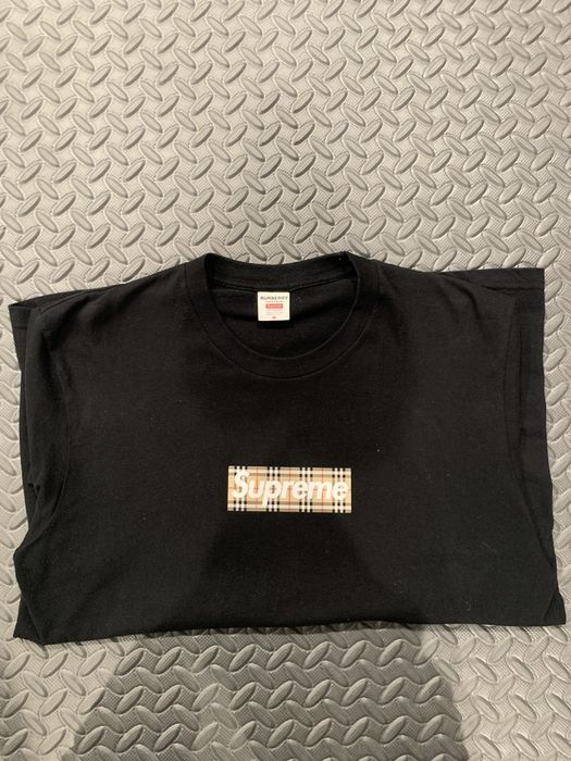 Supreme Supreme Burberry Box Logo Tee | Grailed