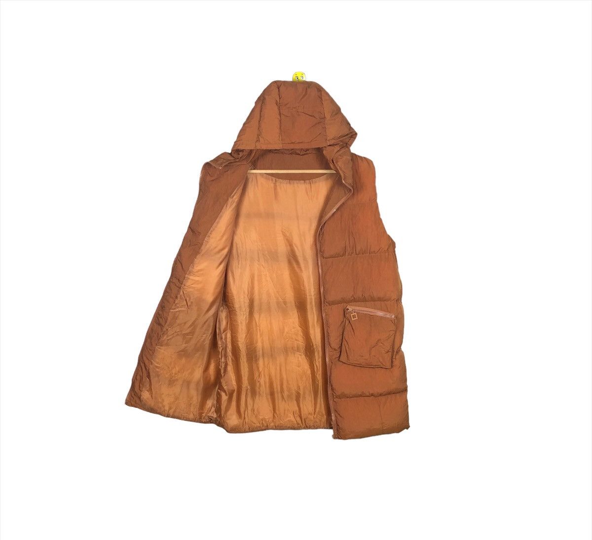 Japanese Brand × The Unbranded Brand Vintage Unbranded Beige Brown Puffer Hooded Puffer Vest Size US M / EU 48-50 / 2 - 3 Thumbnail