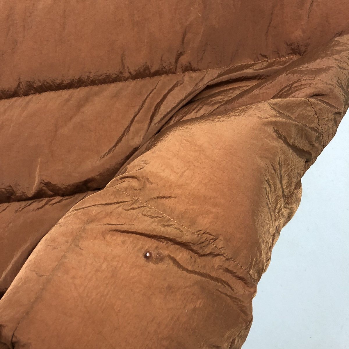 Japanese Brand × The Unbranded Brand Vintage Unbranded Beige Brown Puffer Hooded Puffer Vest Size US M / EU 48-50 / 2 - 6 Thumbnail