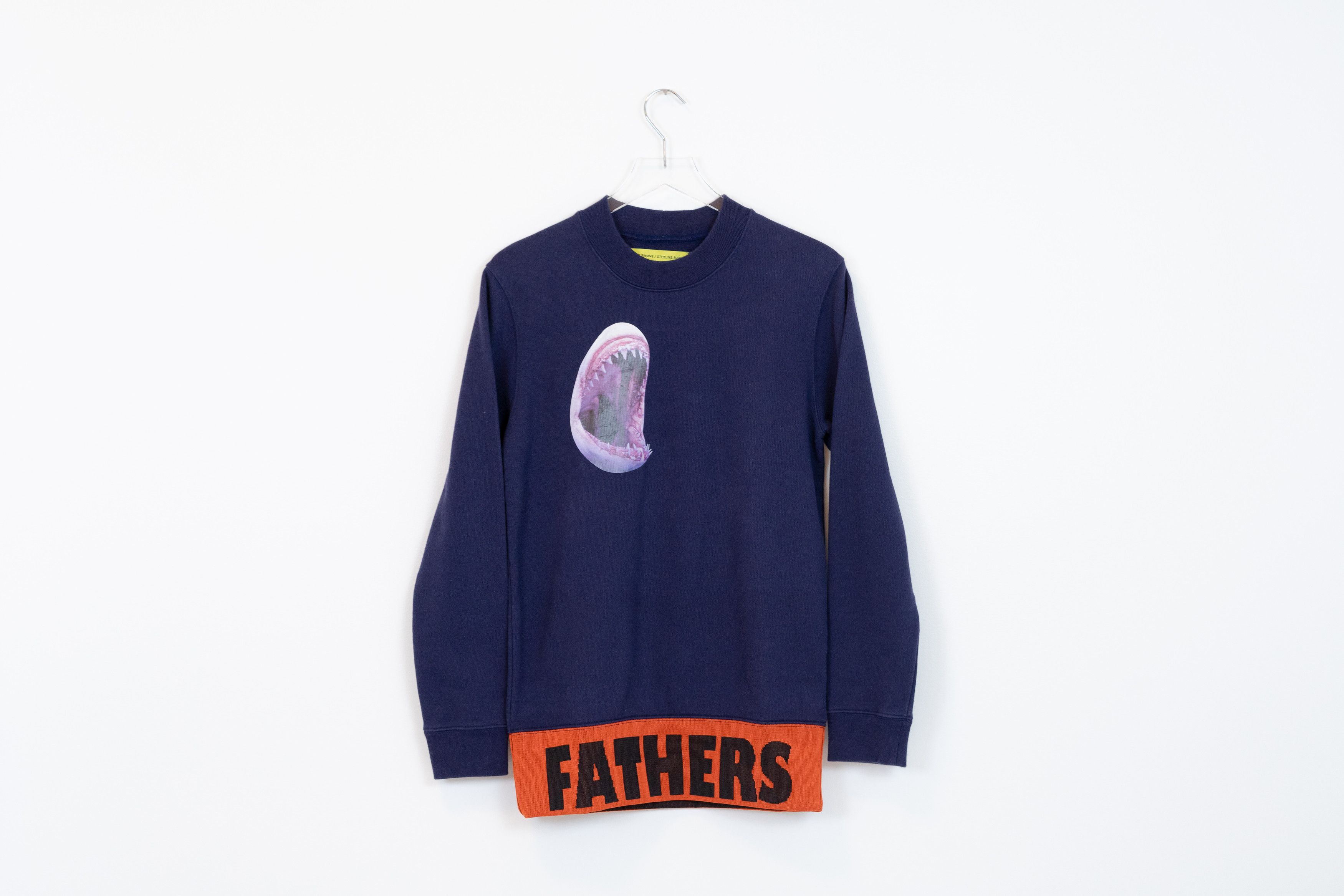 Raf Simons / Sterling Ruby ニットセーター Raf Simons Sterling Ruby Navy Terry Crewneck Sweater