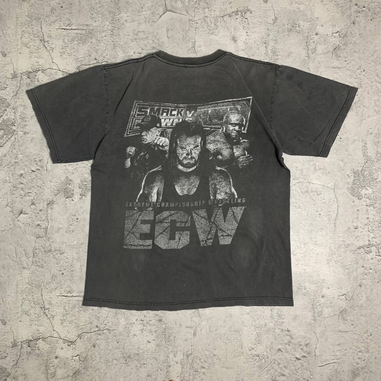 Rap Tees Vintage Bootleg ECW Smackdown VS RAW Distressed Size US L / EU 52-54 / 3 - 3 Thumbnail