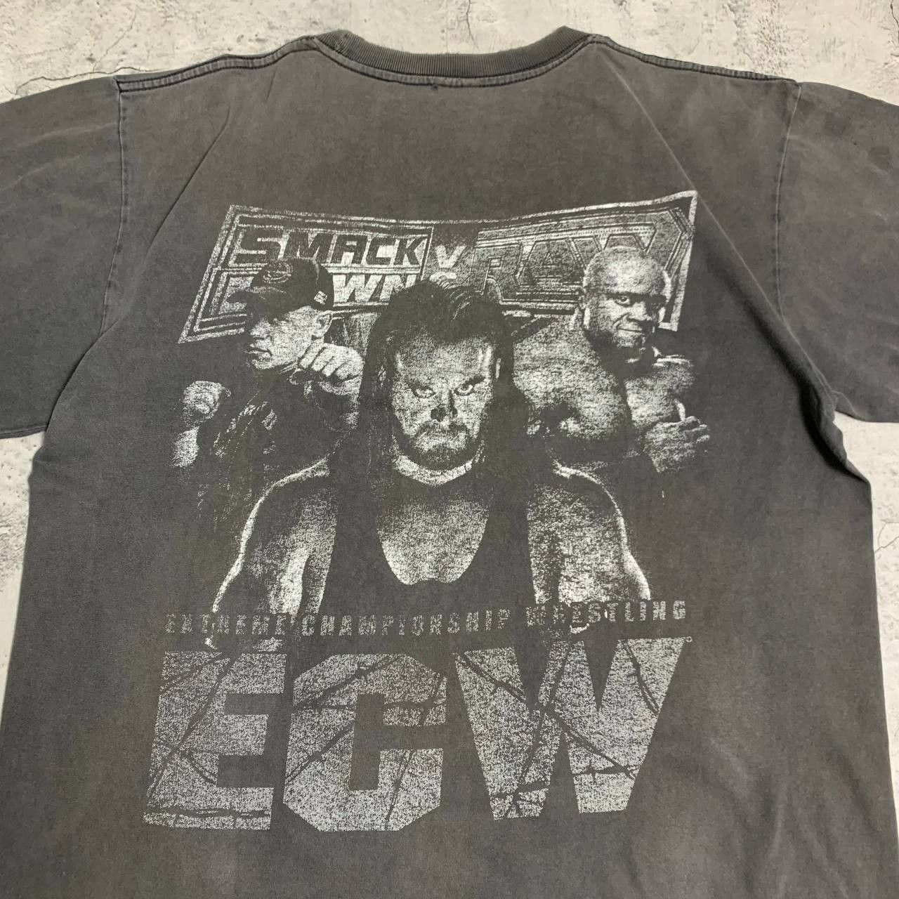 Rap Tees Vintage Bootleg ECW Smackdown VS RAW Distressed Size US L / EU 52-54 / 3 - 4 Thumbnail