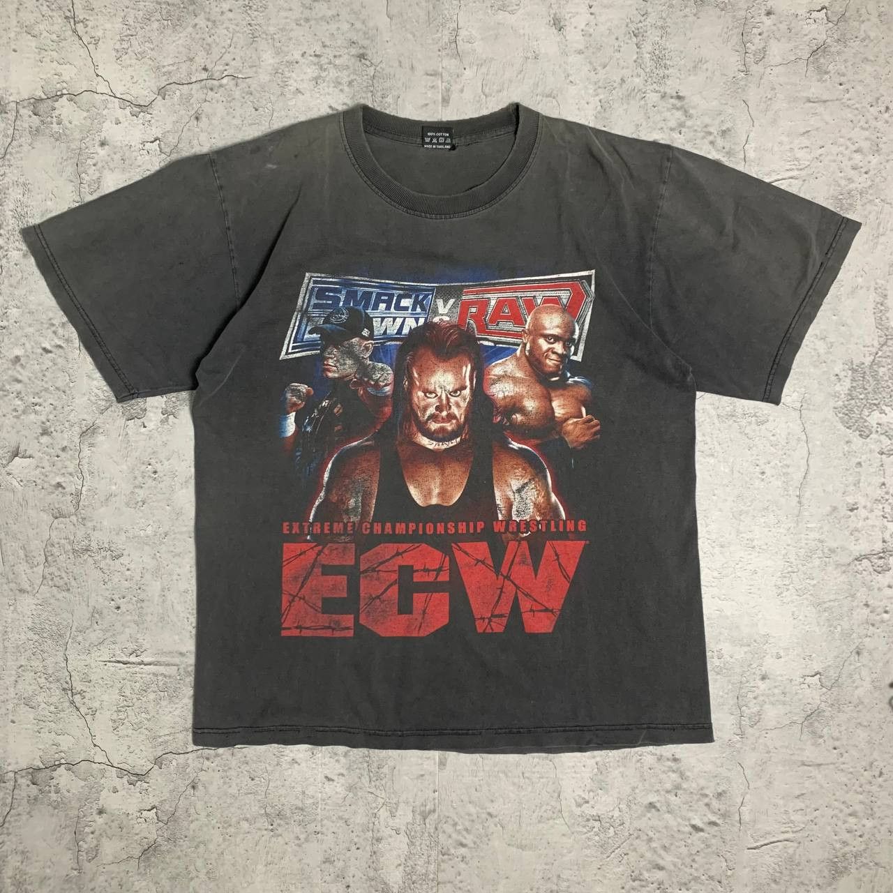 Rap Tees Vintage Bootleg ECW Smackdown VS RAW Distressed Size US L / EU 52-54 / 3 - 1 Thumbnail